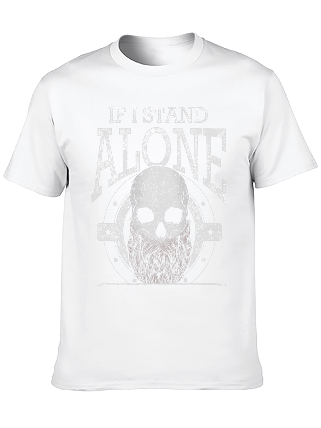 Black Skull Graphic T-Shirt - If I Stand Alone Tee view 10