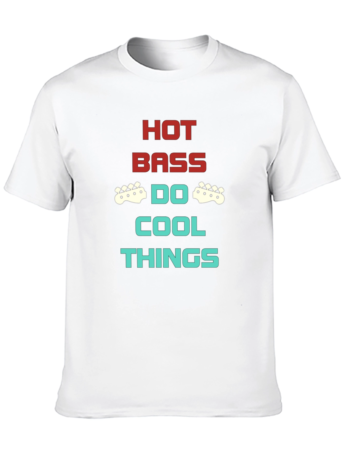 Black Hot Bass Cool Things Graphic Tee - Black Crew Neck T-Shirt view 10
