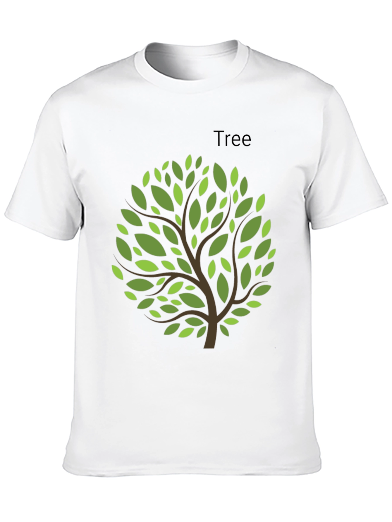 Black Nature Inspired Tree Graphic Tee - Black view 10