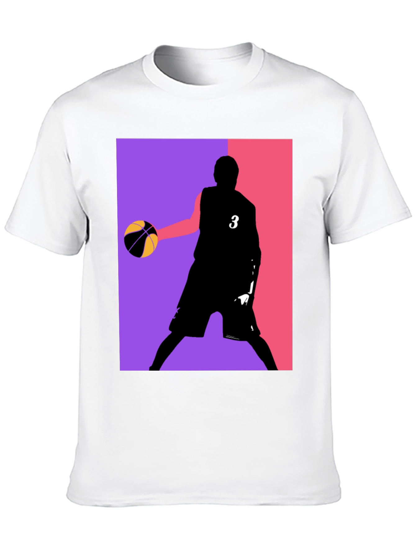 Black Basketball Player Graphic Tee - Black Cotton Blend view 10