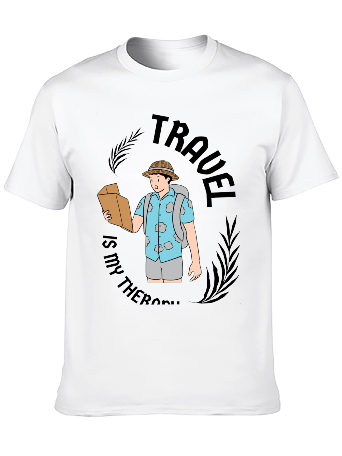 Black Travel is My Therapy Graphic Tee view 10