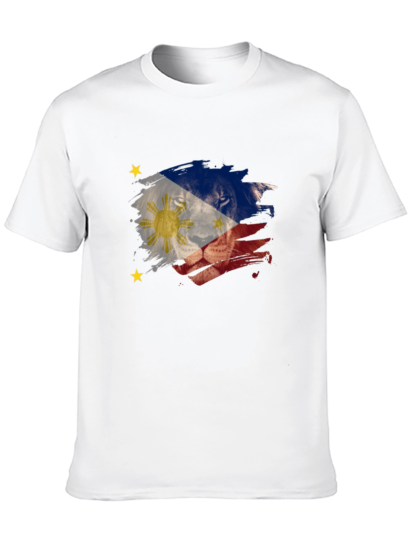 Black Lion Flag Graphic Tee - Men's Black T-Shirt view 10