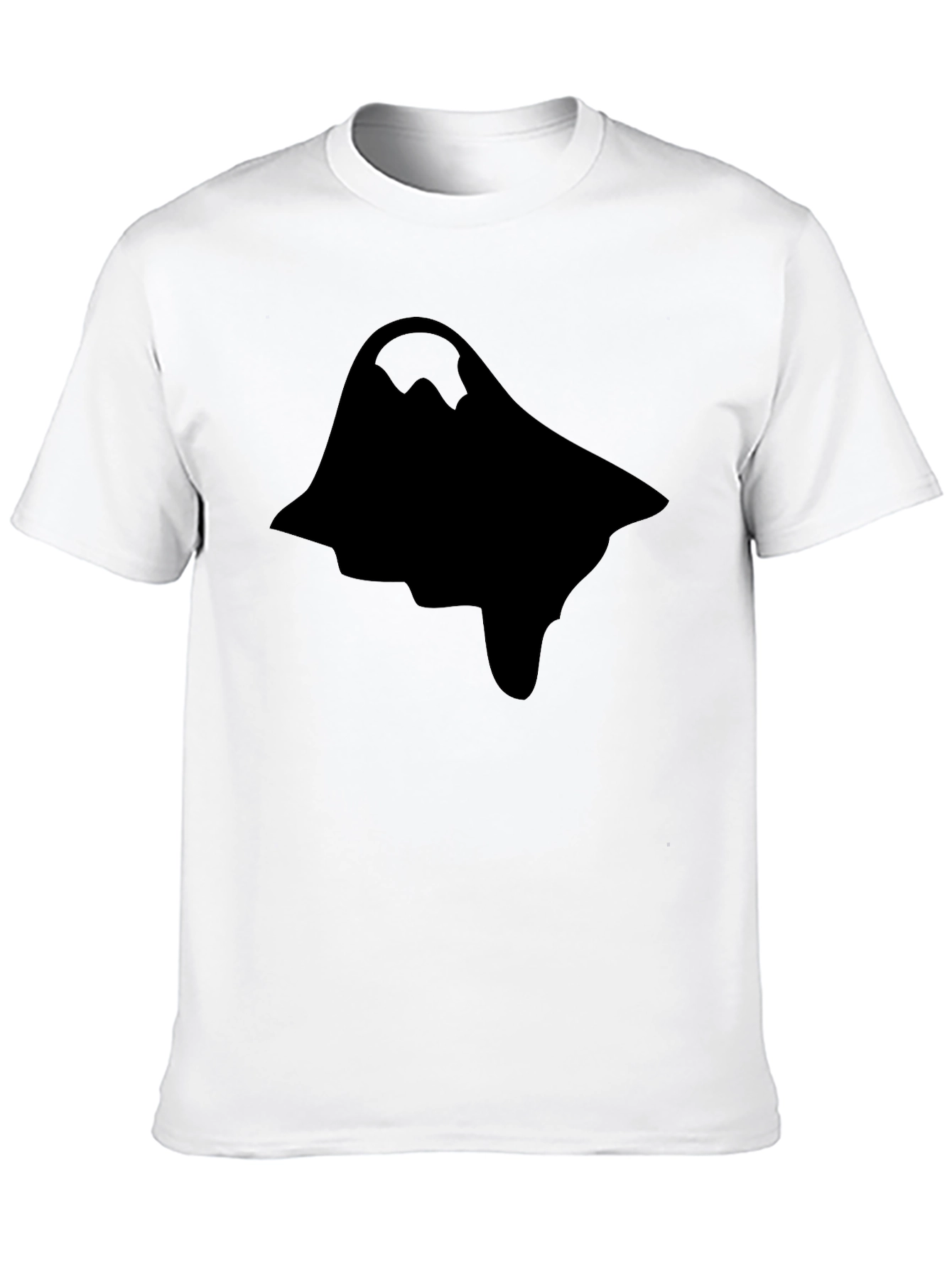 Black Men's Graphic Print Black Short Sleeve T-Shirt view 10