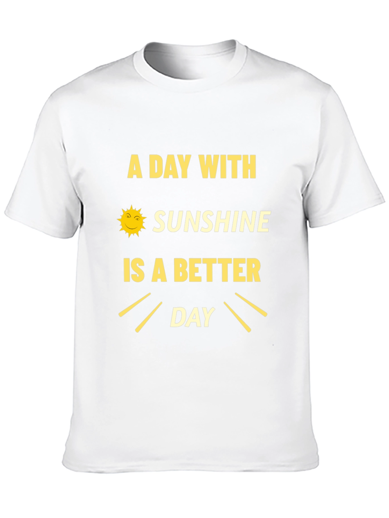 Black Sunshine Day Graphic Tee - Black Cotton T-Shirt view 10