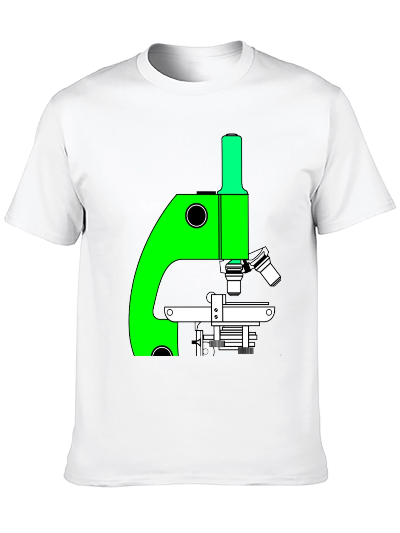 Black Science Tee: Microscope Graphic T-Shirt view 10