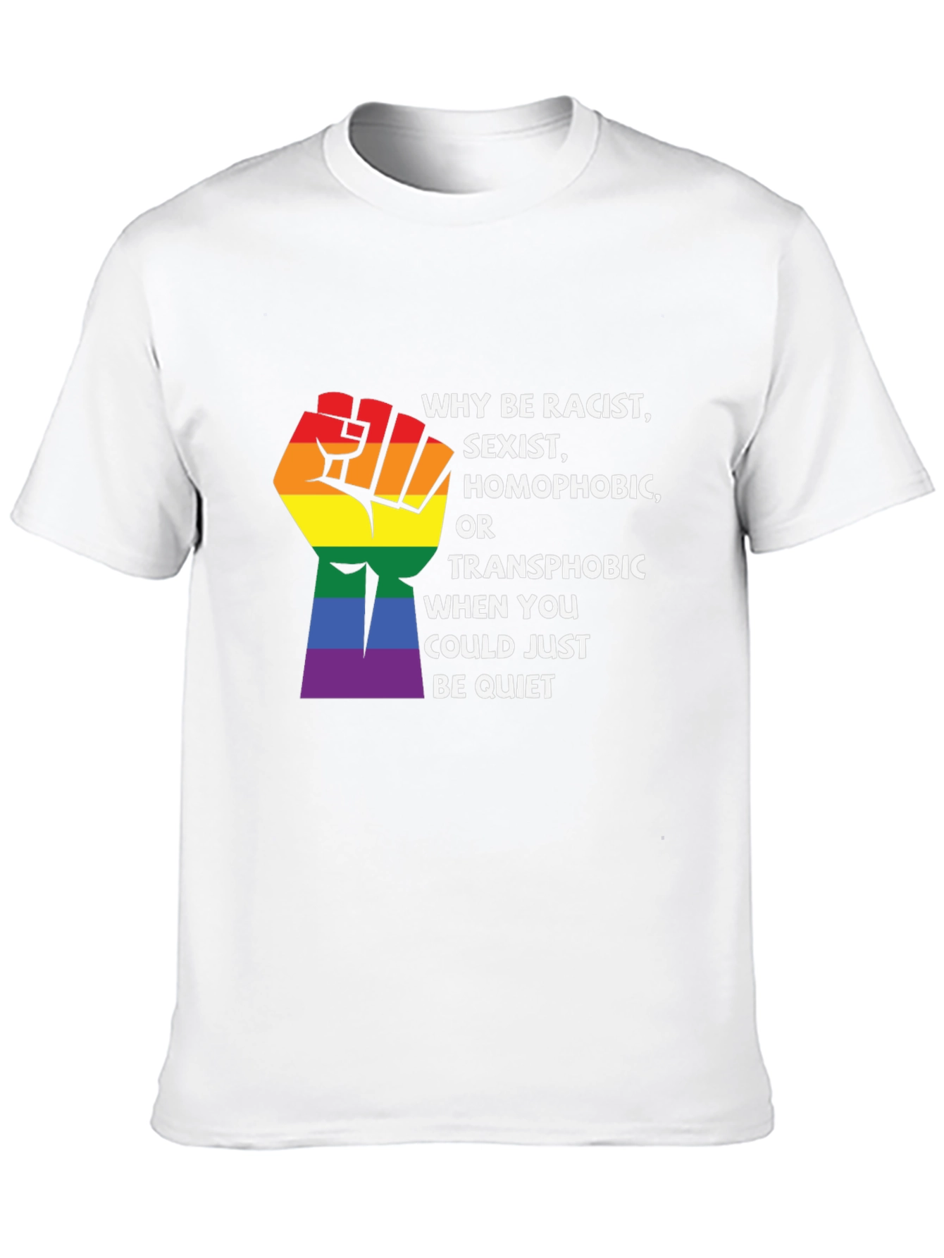 Black Equality Pride Graphic Tee - Why Be Racist view 10