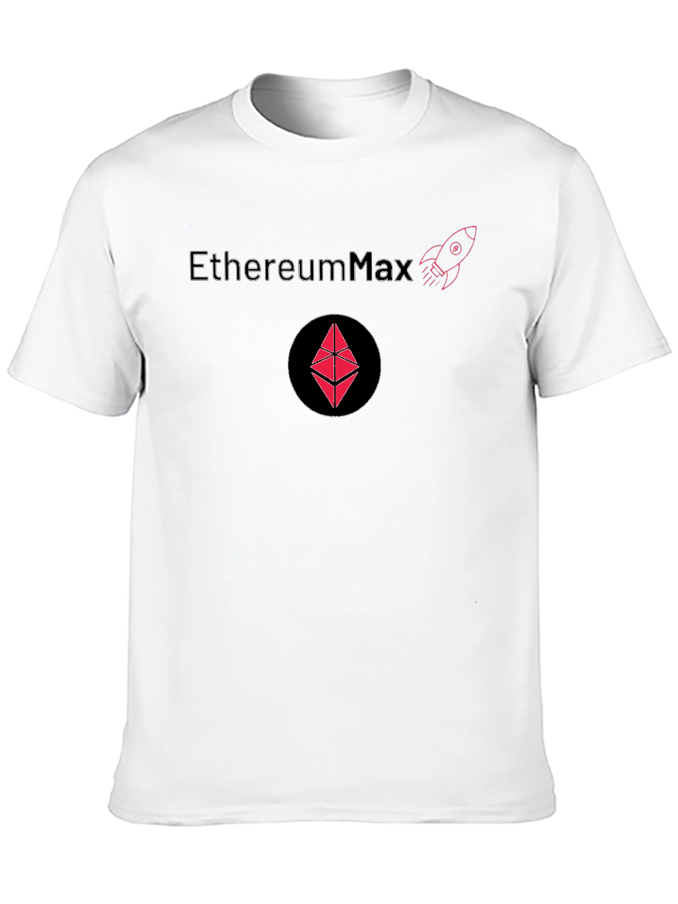 Black EthereumMax Crypto T-Shirt - Black Cotton Blend view 10
