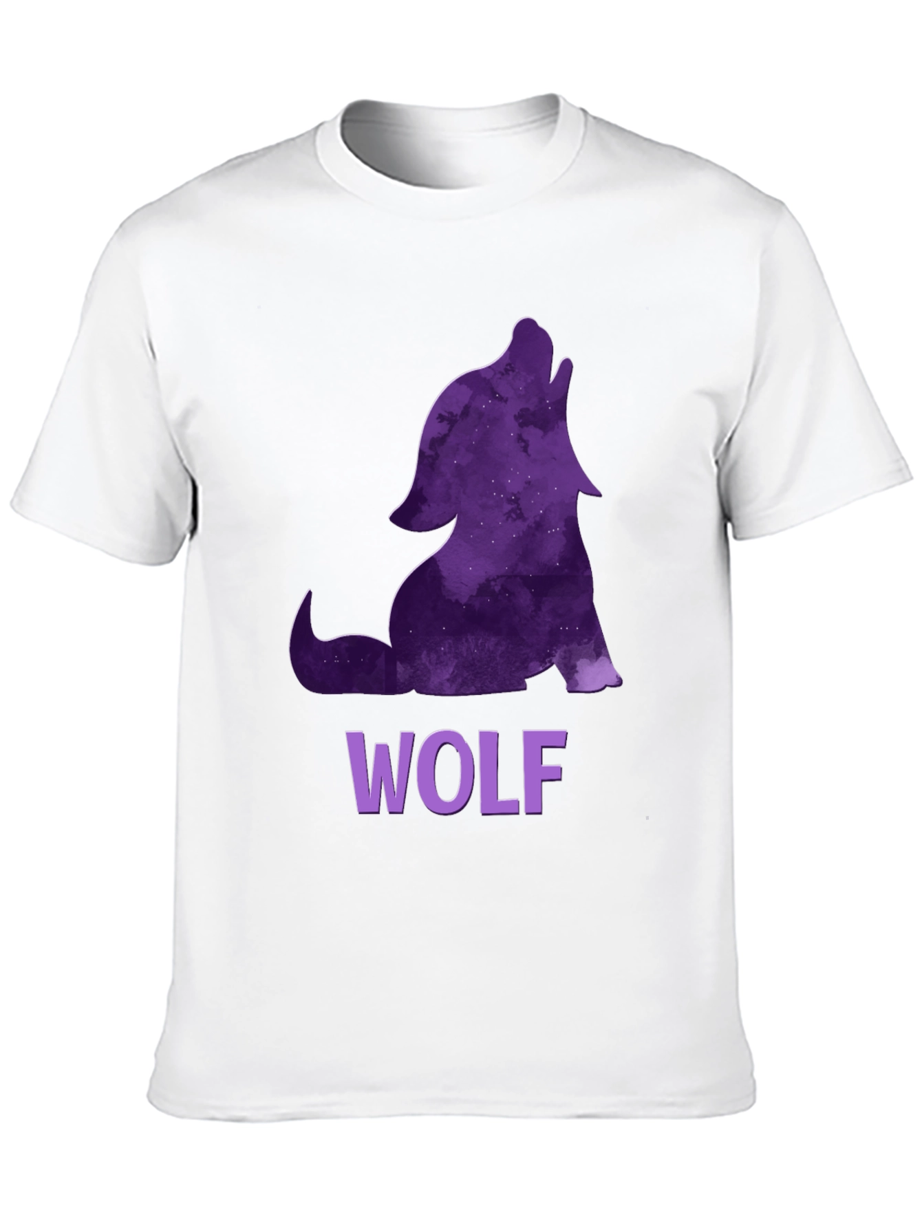 Black Wolf Galaxy T-Shirt - Men's Black Tee view 10