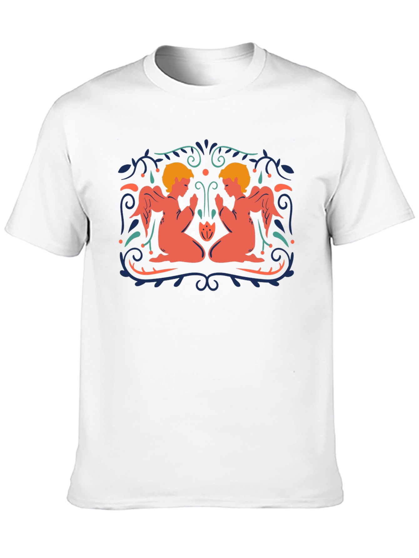 Black Angelic Twins Black T-Shirt view 10