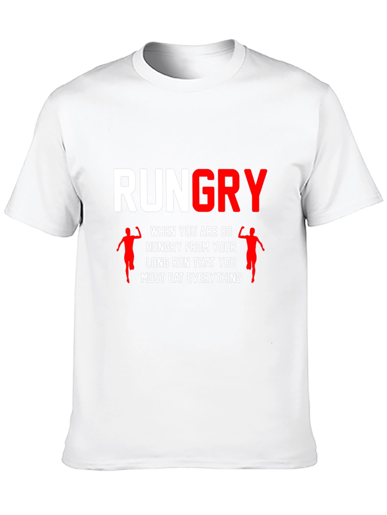 Black Rungry Men's Black Graphic Tee: Runner's Hunger! view 10