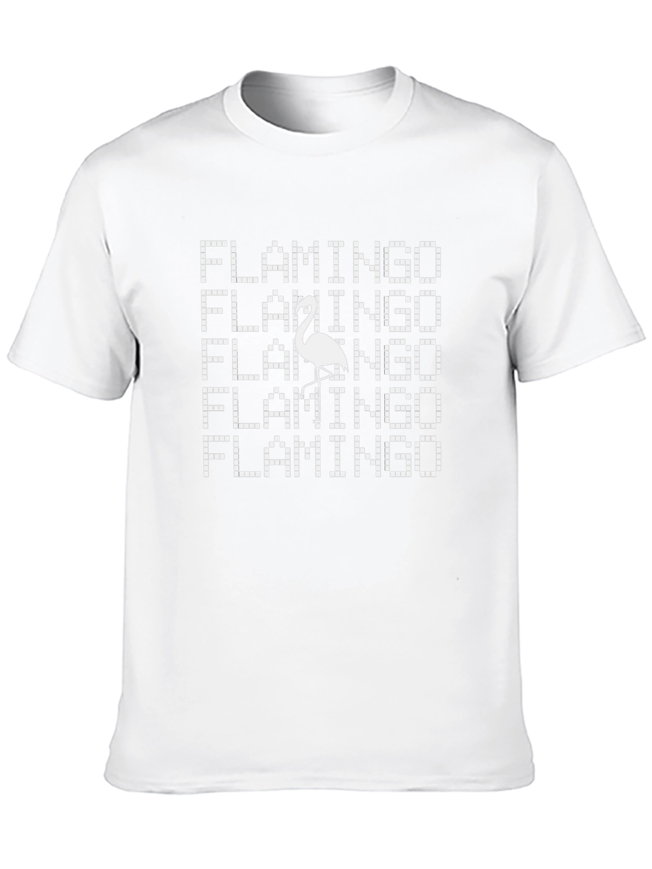 Black Retro Flamingo Pixel T-Shirt - Cool Graphic Tee view 10