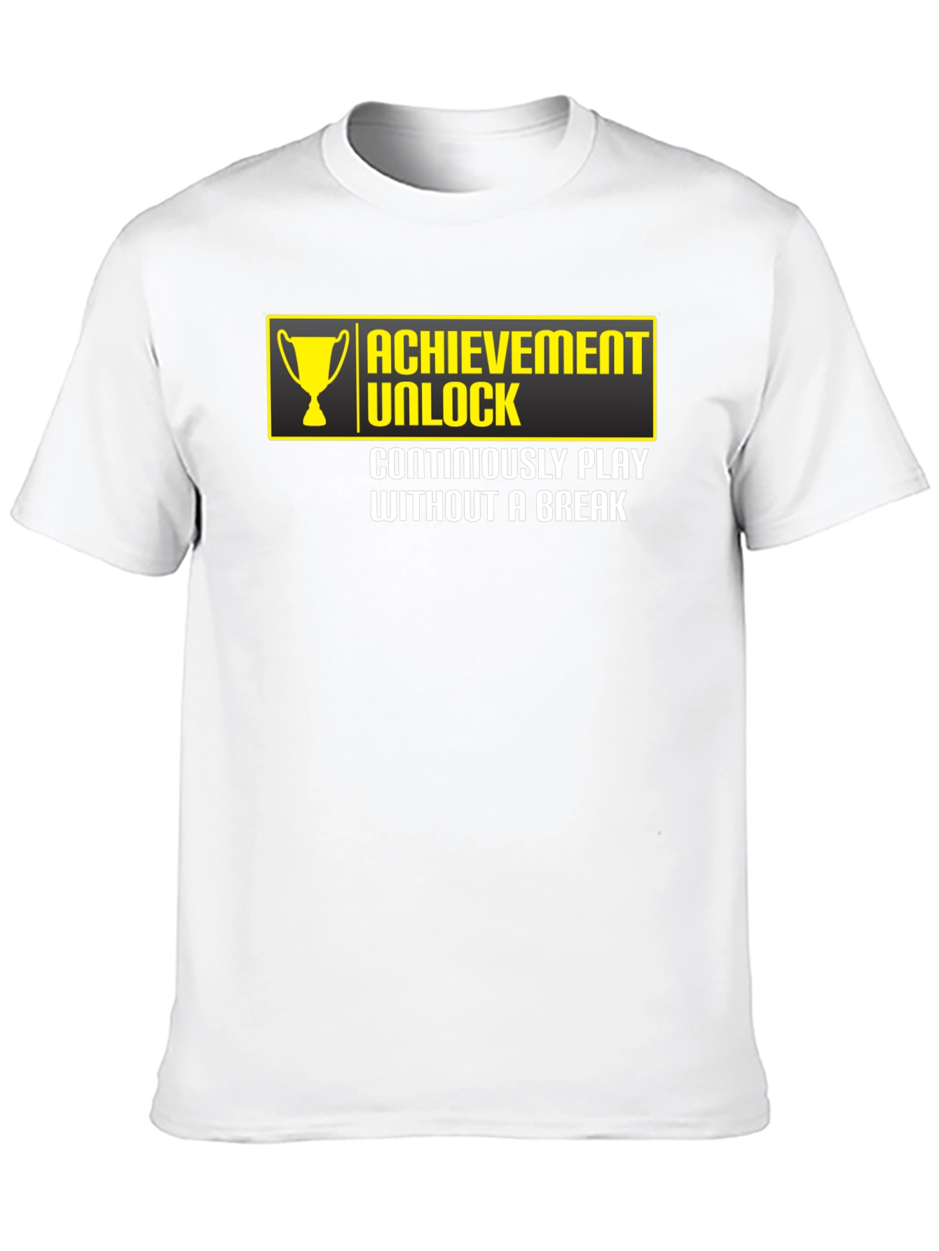 Black Achievement Unlocked Gamer T-Shirt - Play Without a Break view 10