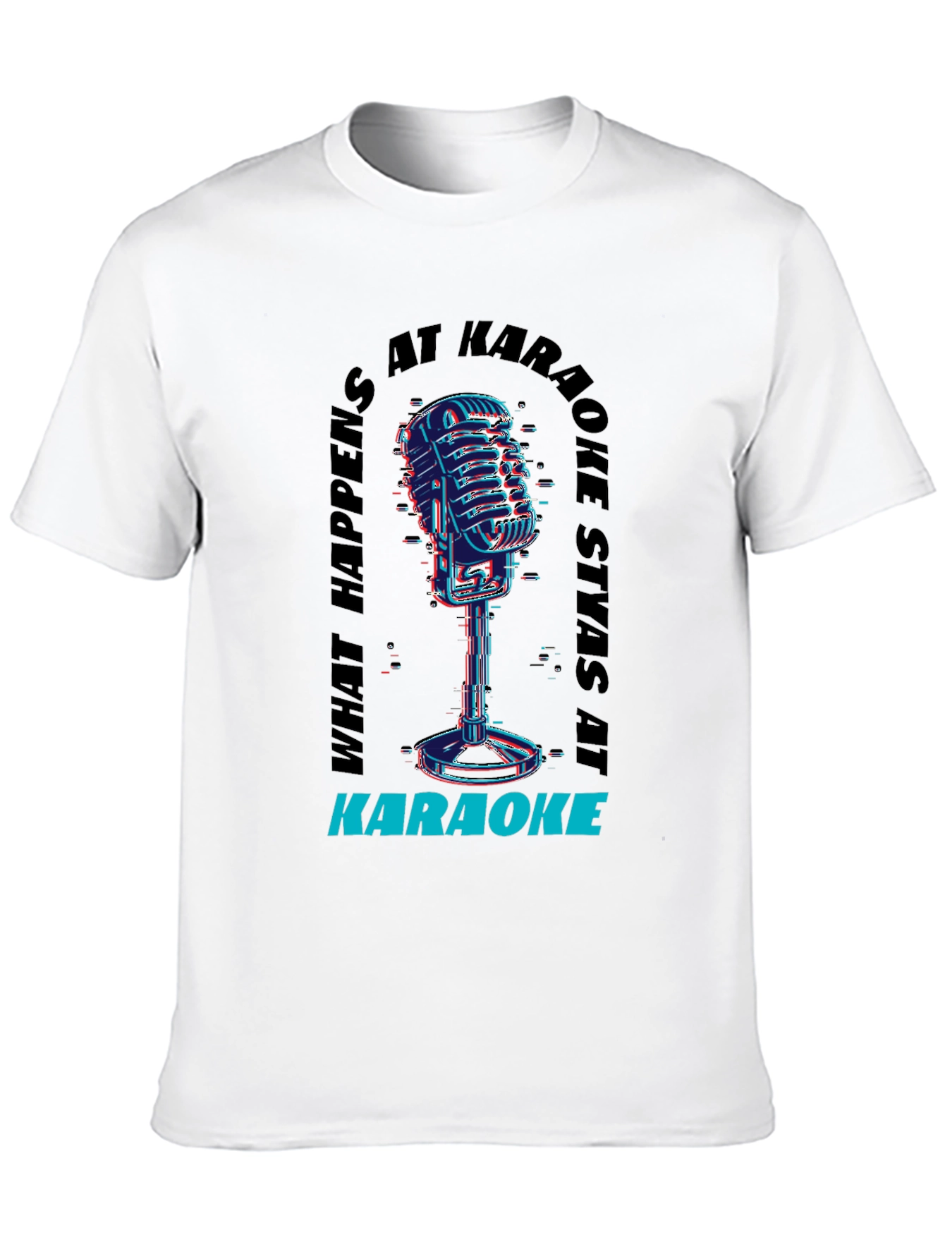 Black Karaoke Vibes Tee - "What Happens At Karaoke Stays At Karaoke" view 10