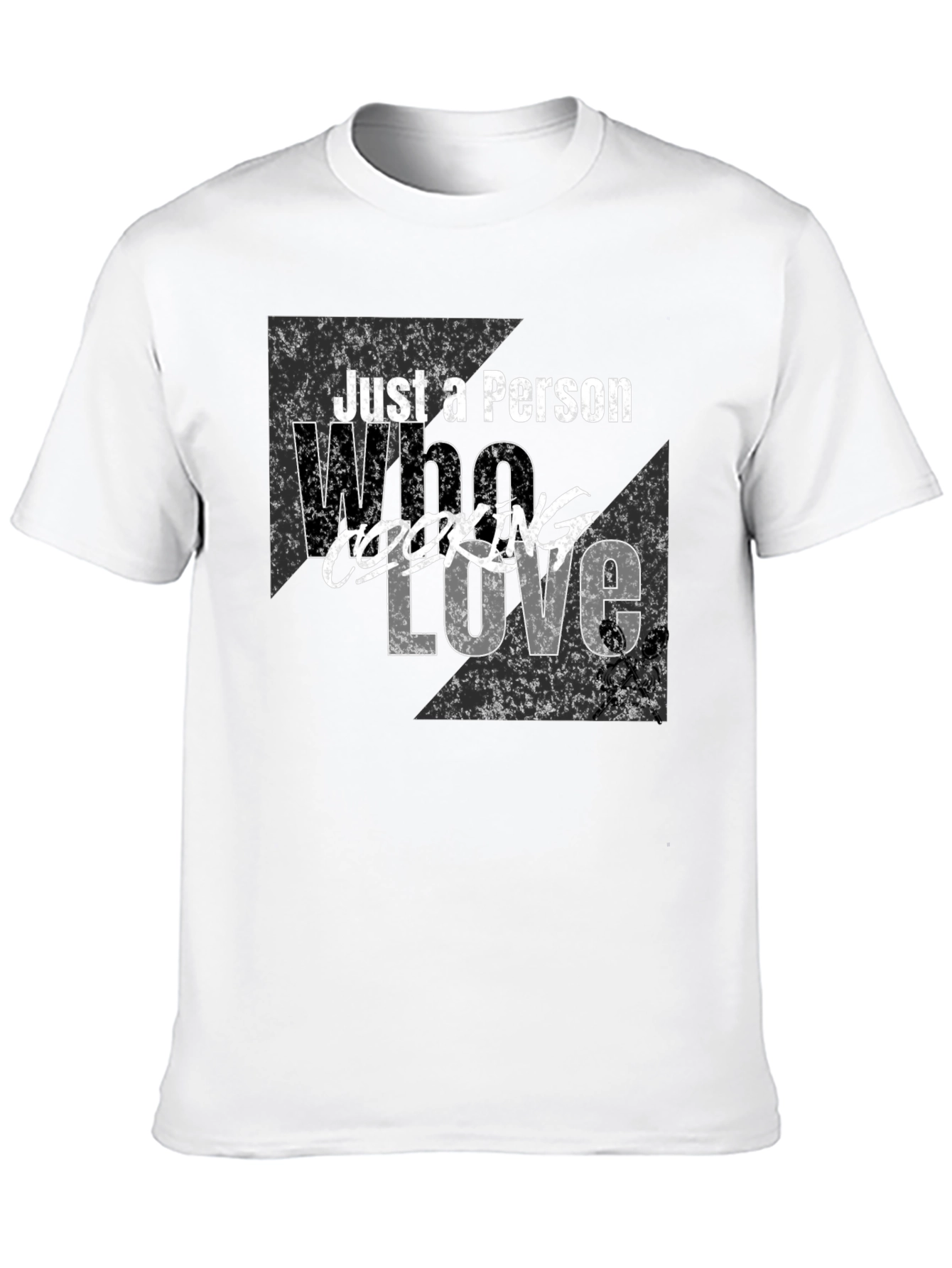 Black Just A Person Who Loves Cooking T-Shirt view 10