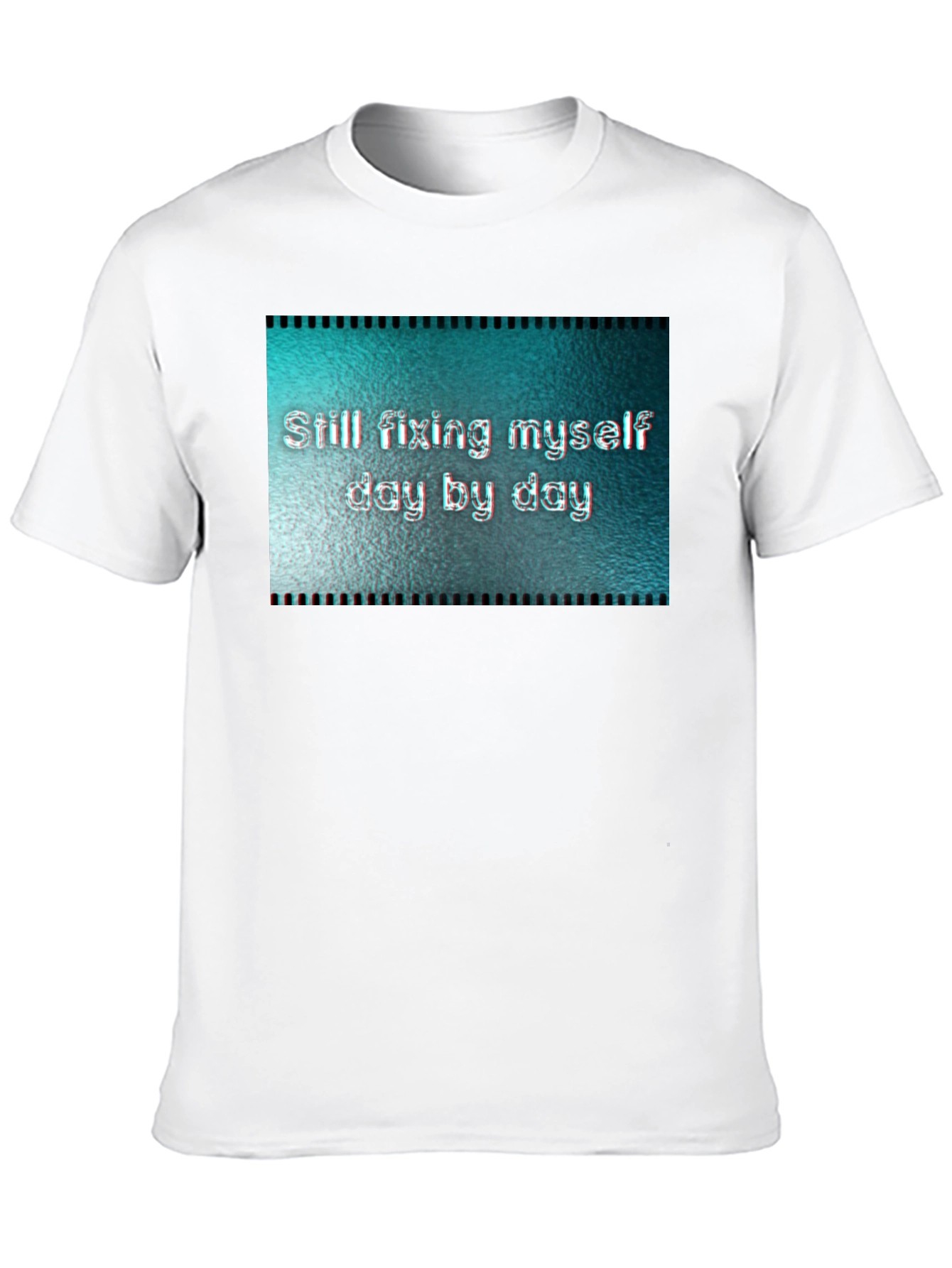 Black Fixing Myself Tee - Daily Motivation T-Shirt view 10