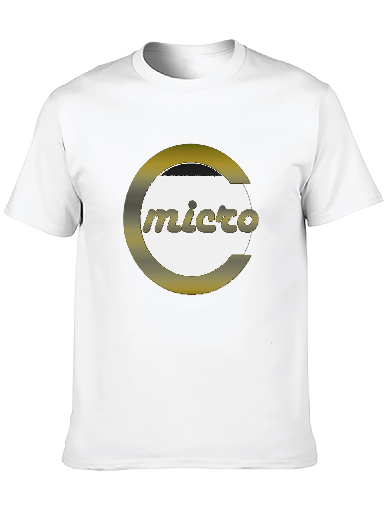 Black Micro Graphic Print Black T-Shirt - Modern Style view 10