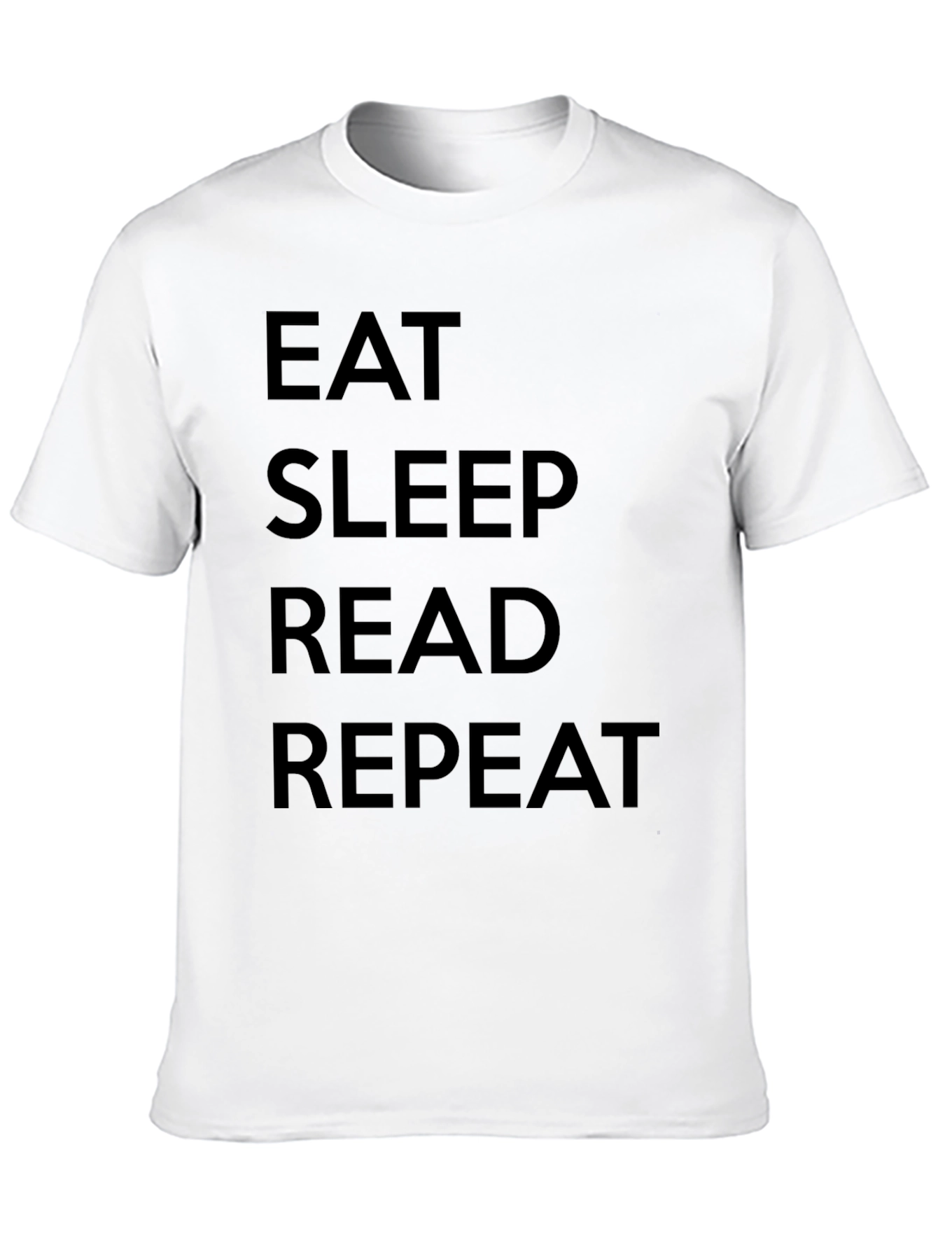 Black Eat Sleep Read Repeat Graphic Tee view 10