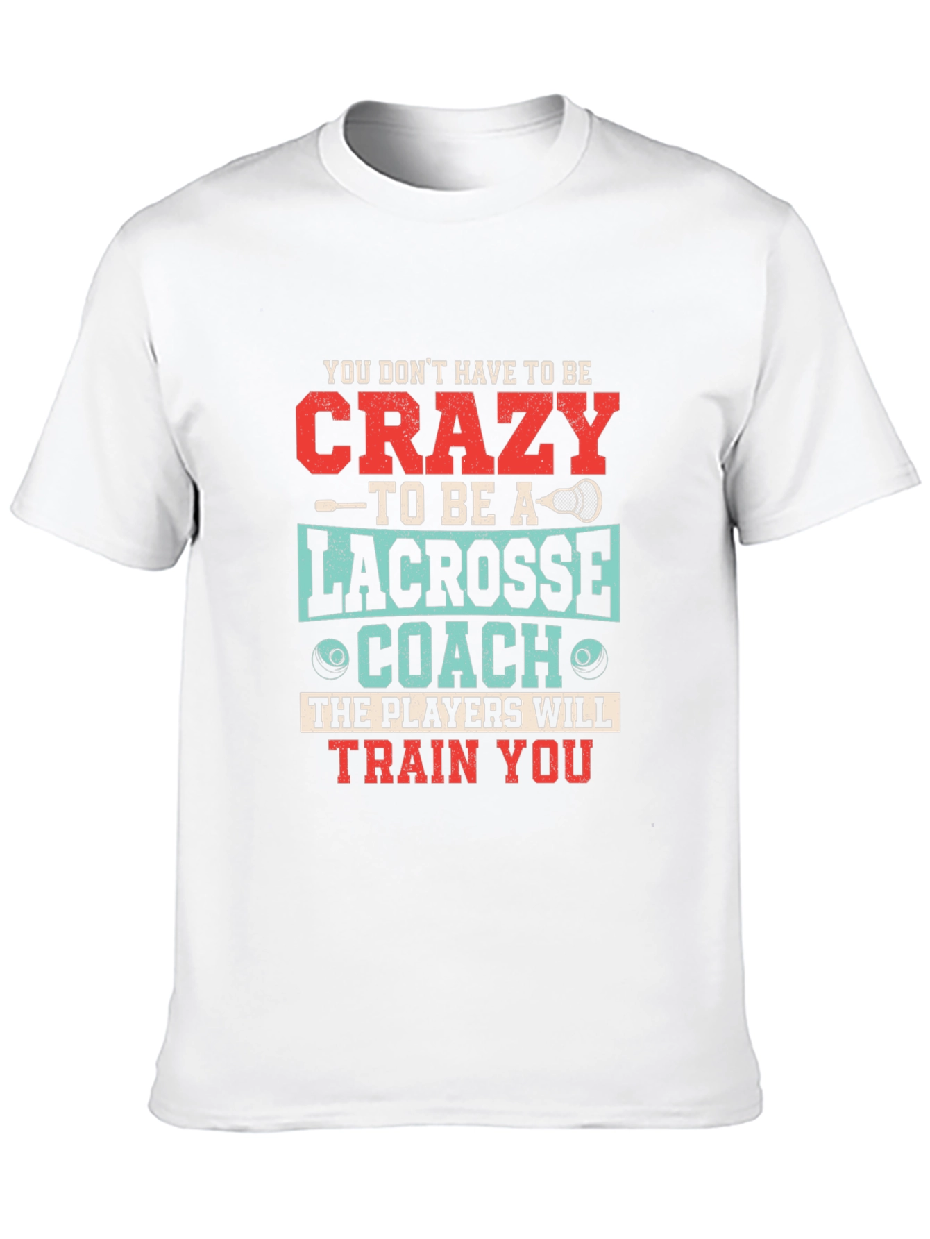 Black Crazy Lacrosse Coach T-Shirt view 10