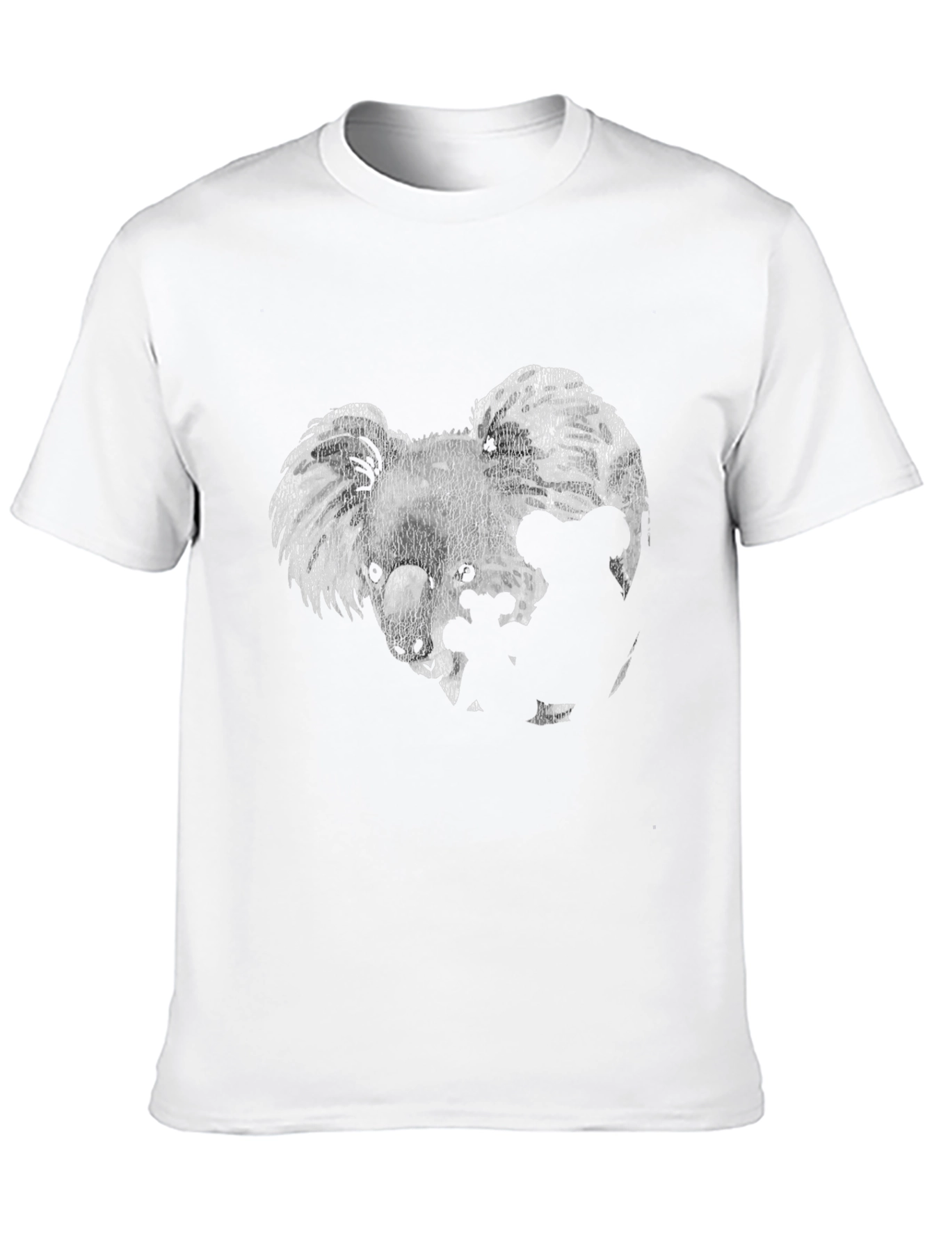 Black Koala Family Graphic Tee - Black Cotton T-Shirt view 10