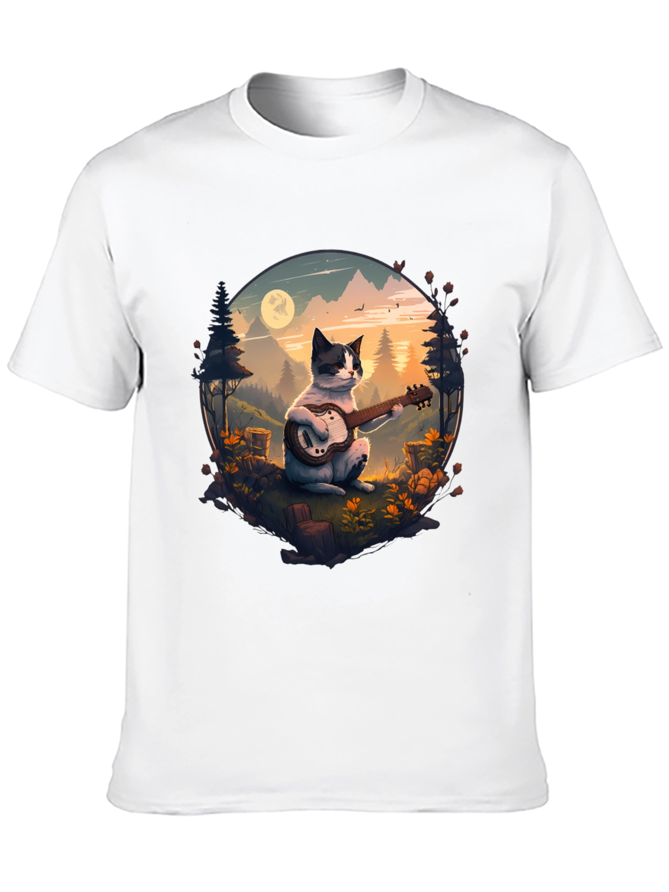 Black Cat Guitarist Graphic Tee - Mountain Serenade view 10