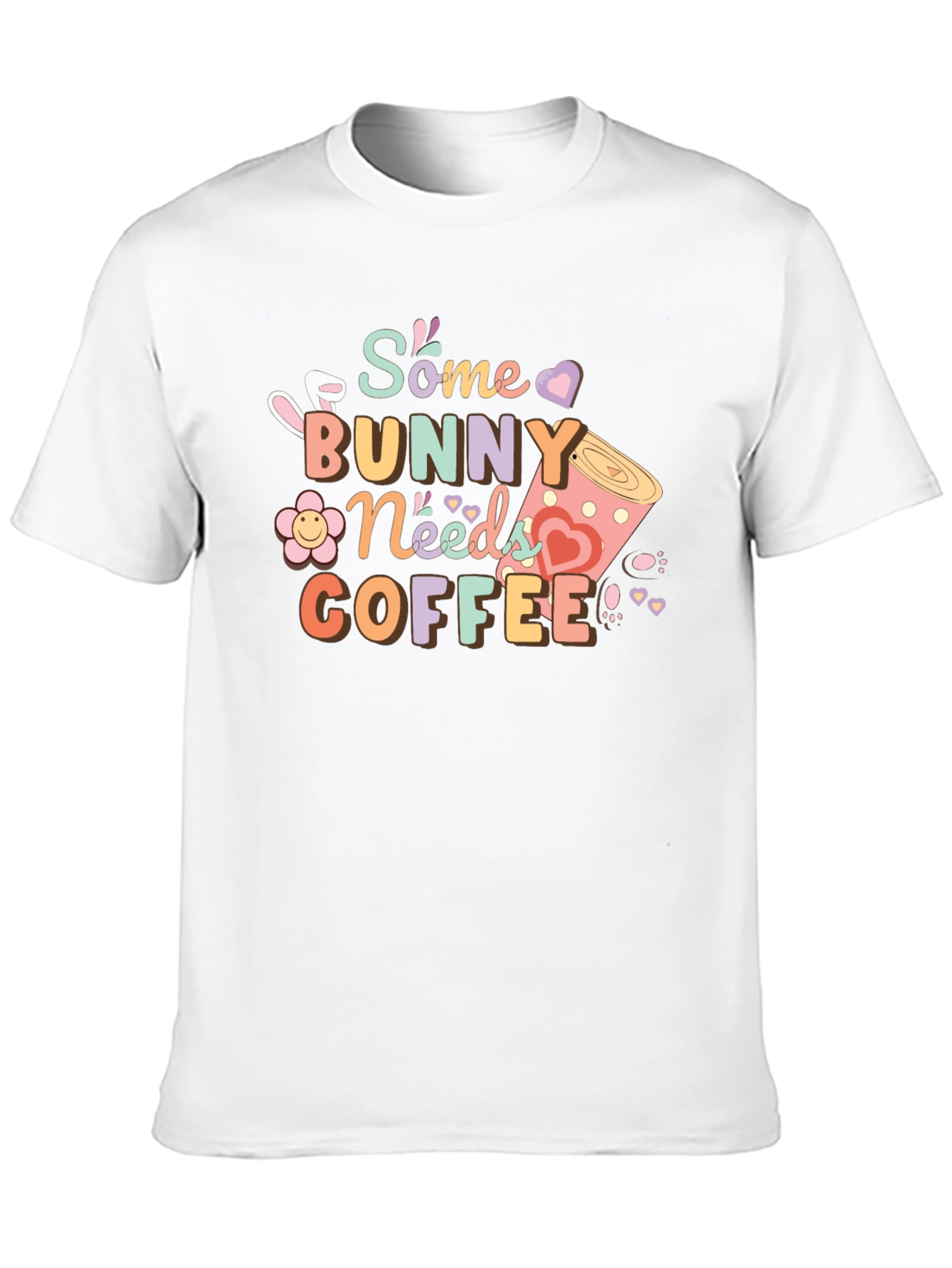 Black Some Bunny Needs Coffee T-Shirt - Black view 10