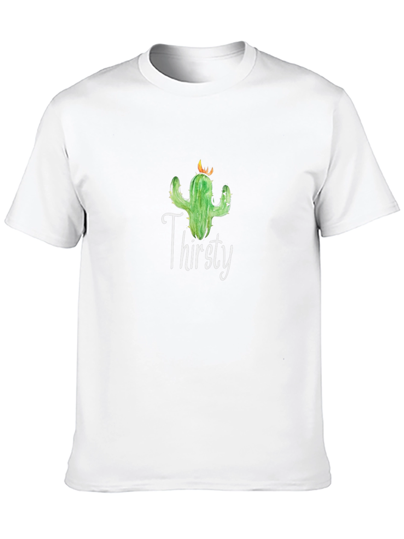 Black Thirsty Cactus Graphic Tee - Cool Black T-Shirt view 10