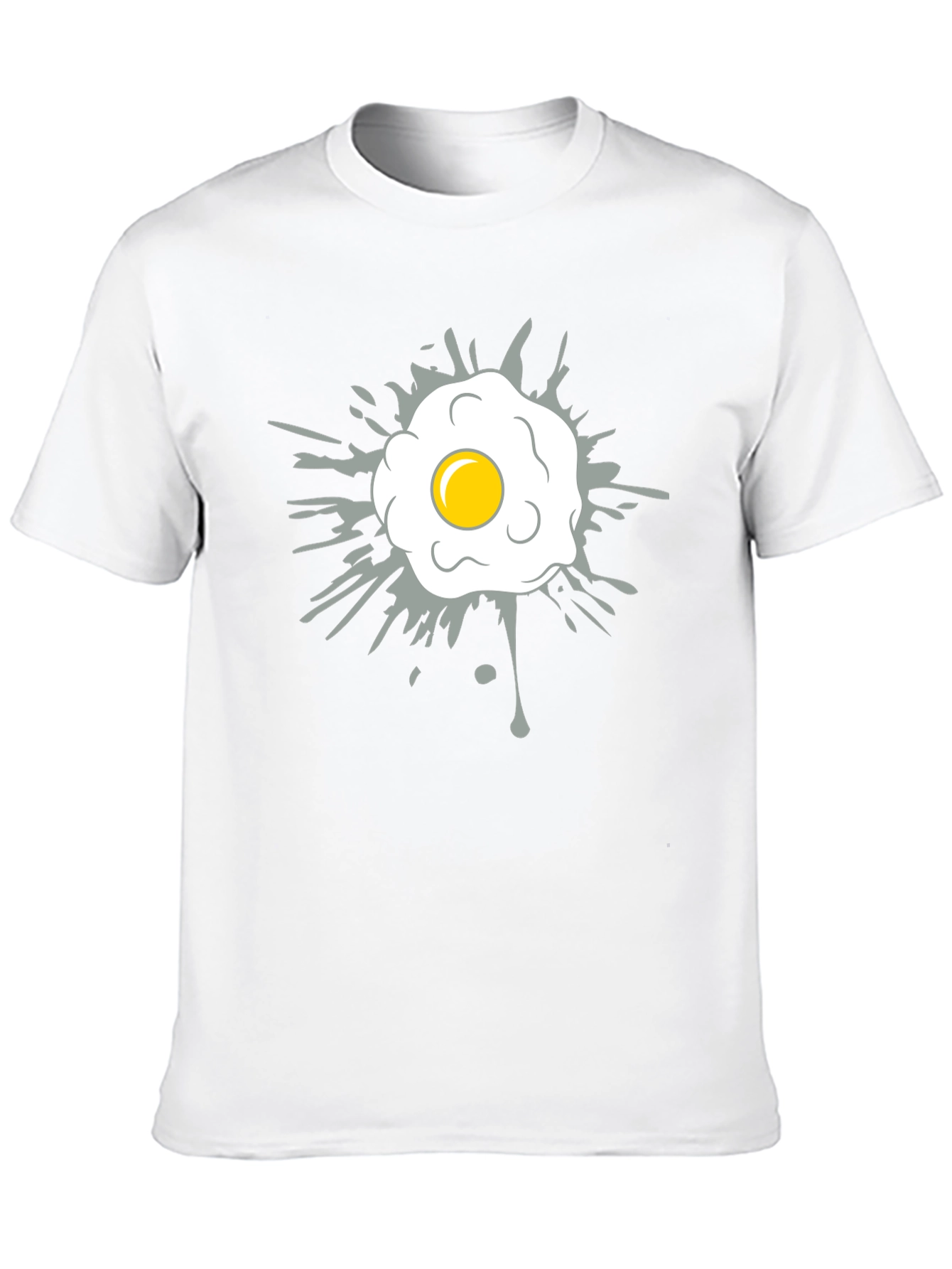 Black Fried Egg Graphic Tee - Casual Black T-Shirt view 10