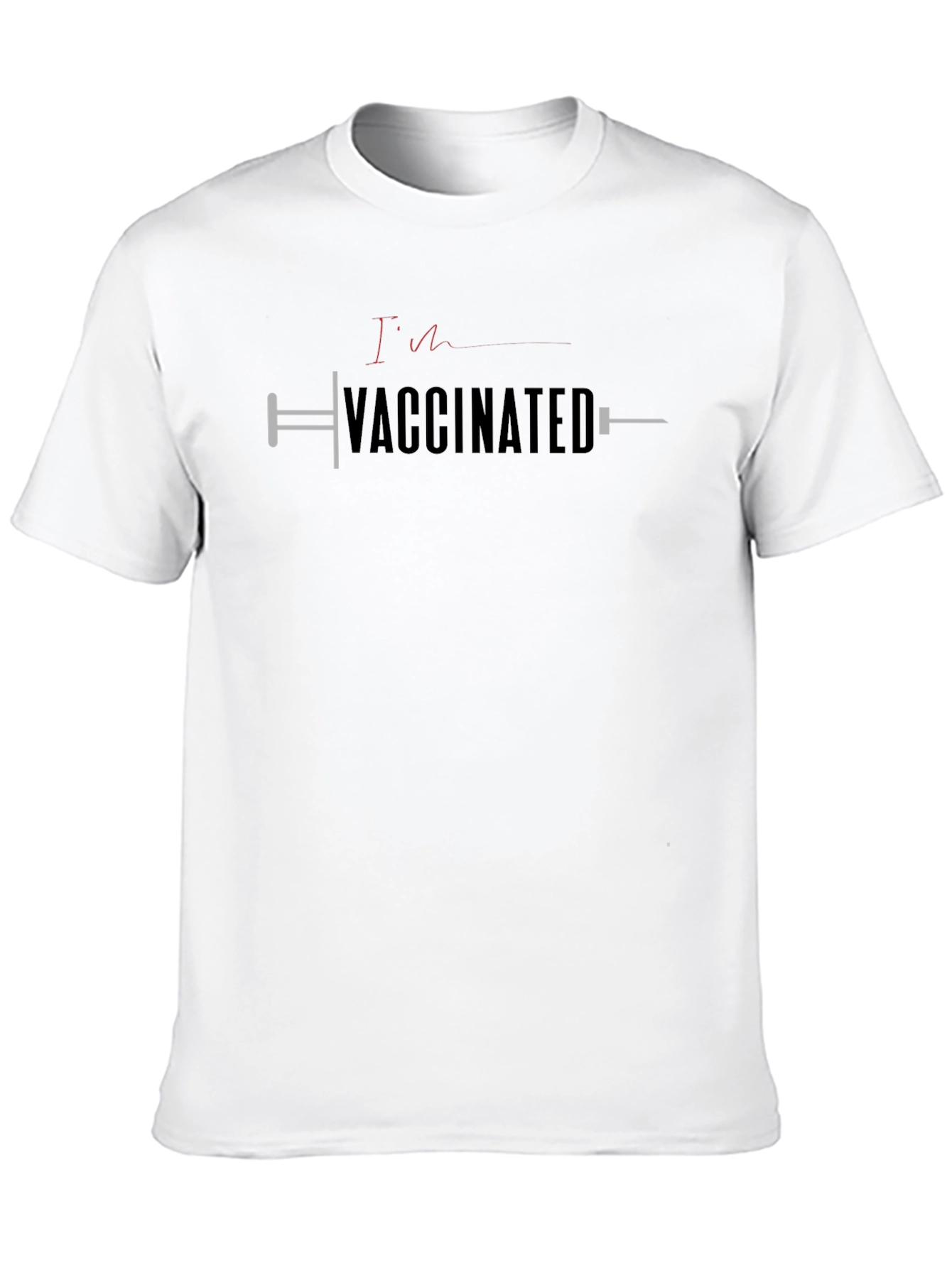 Black Vaccinated Syringe T-Shirt - Pro Vaccine view 10