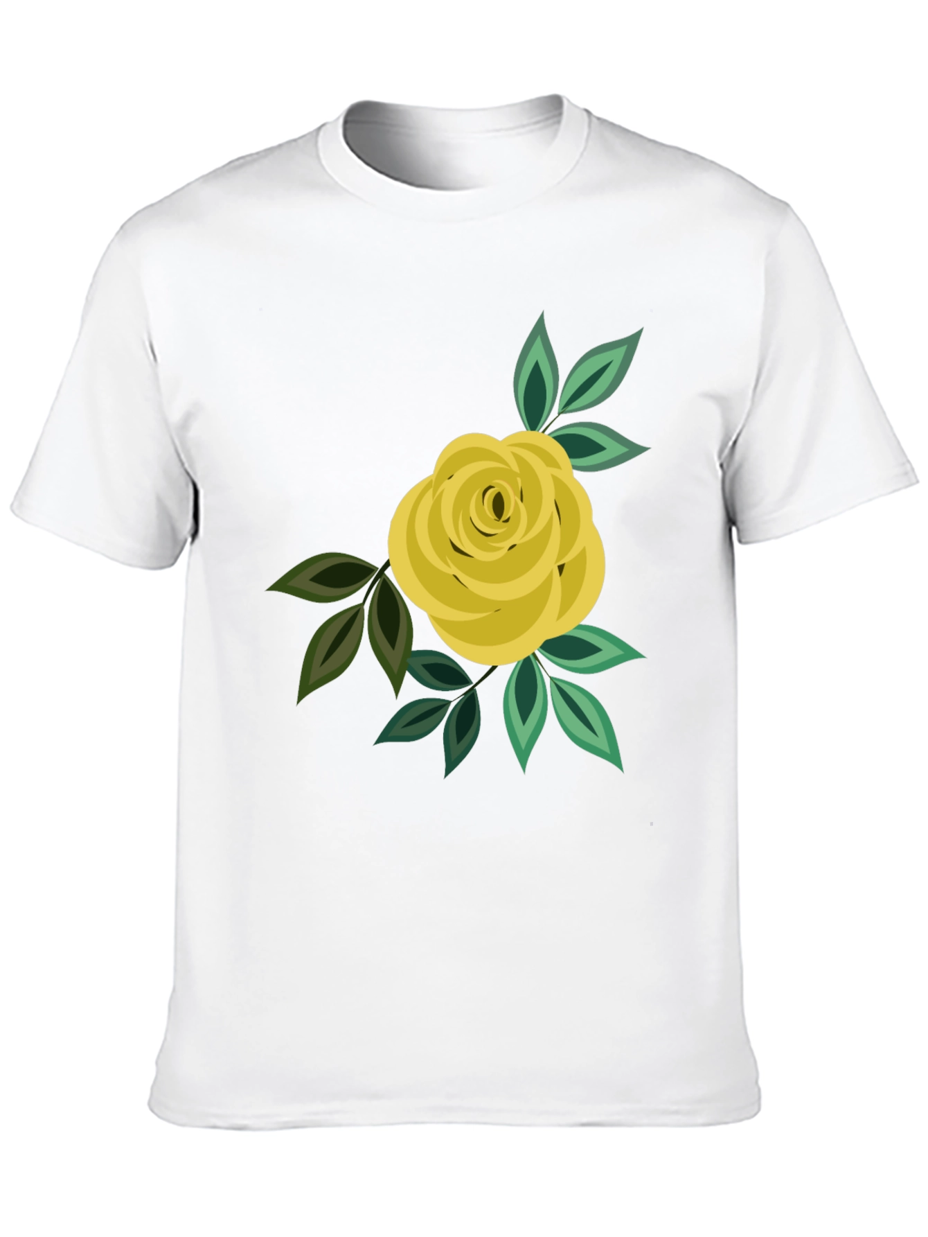 Black Floral Rose Graphic Tee - Black Cotton Casual view 10