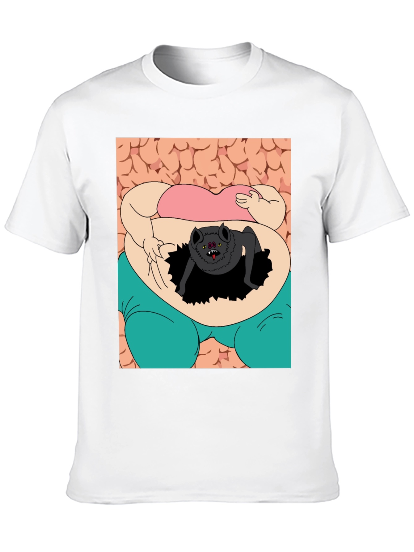 Black Cartoon Creature T-Shirt view 10