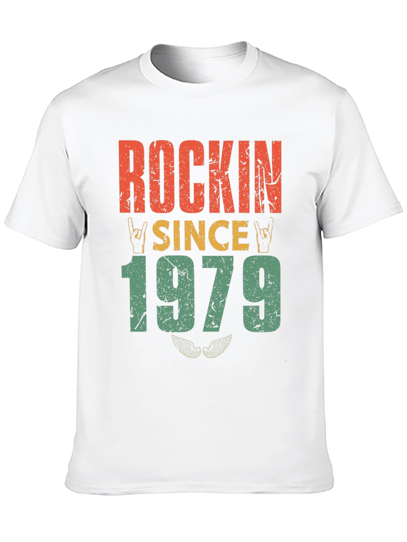 Black Rockin Since 1979 Retro T-Shirt view 10