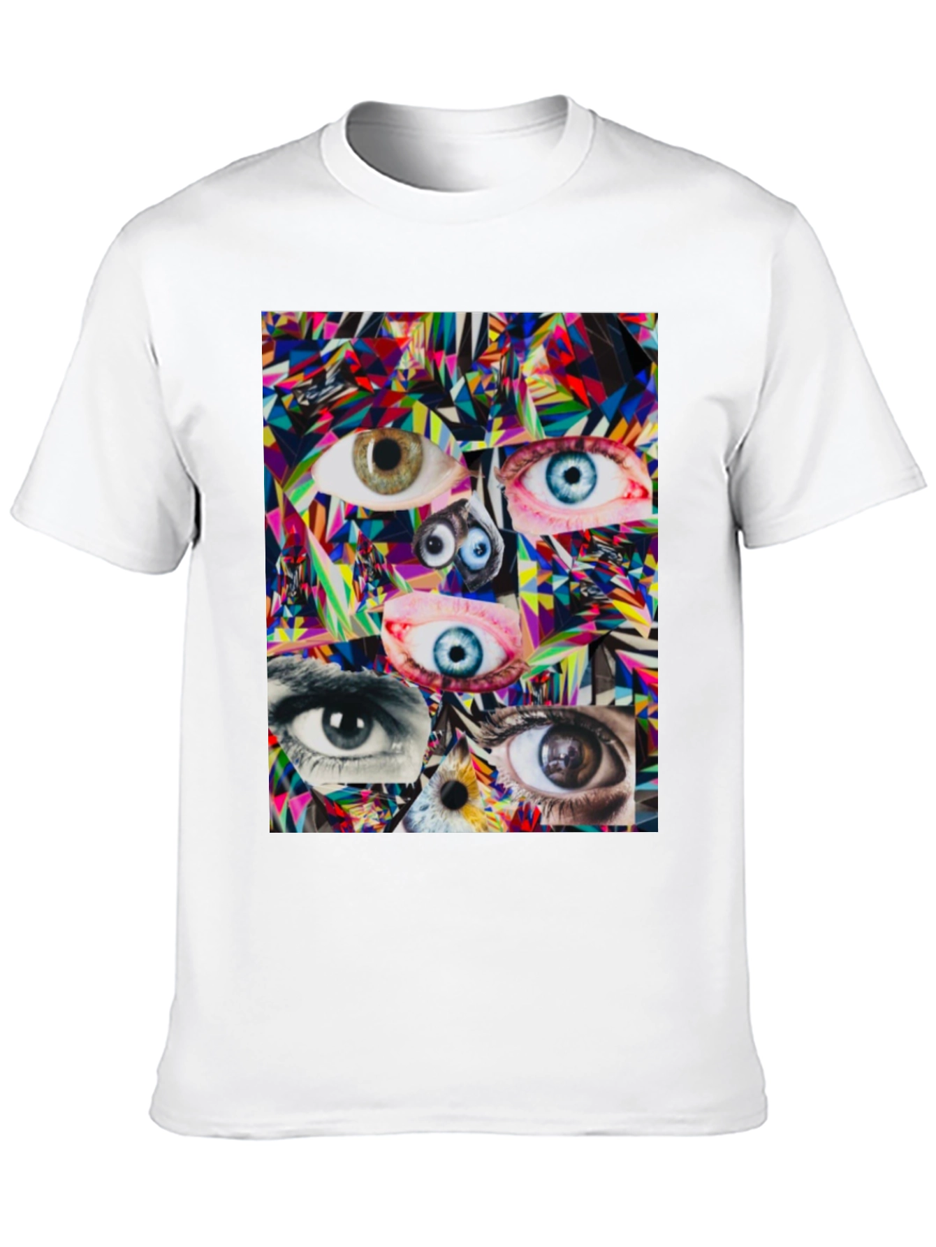 Black Eye Collage Graphic Tee - Black Unisex T-Shirt view 10