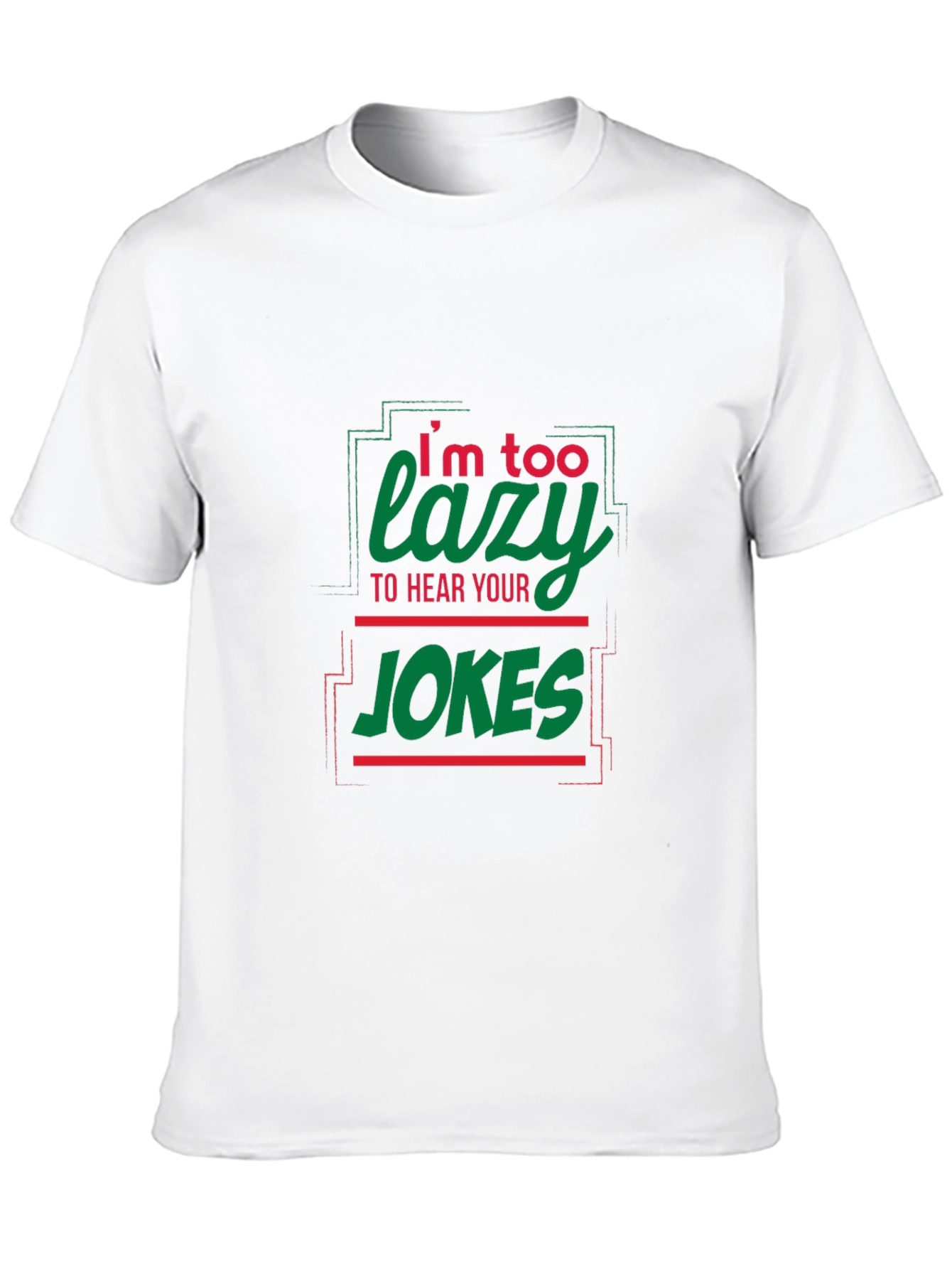 Black Lazy Jokes Graphic Tee - Black view 10