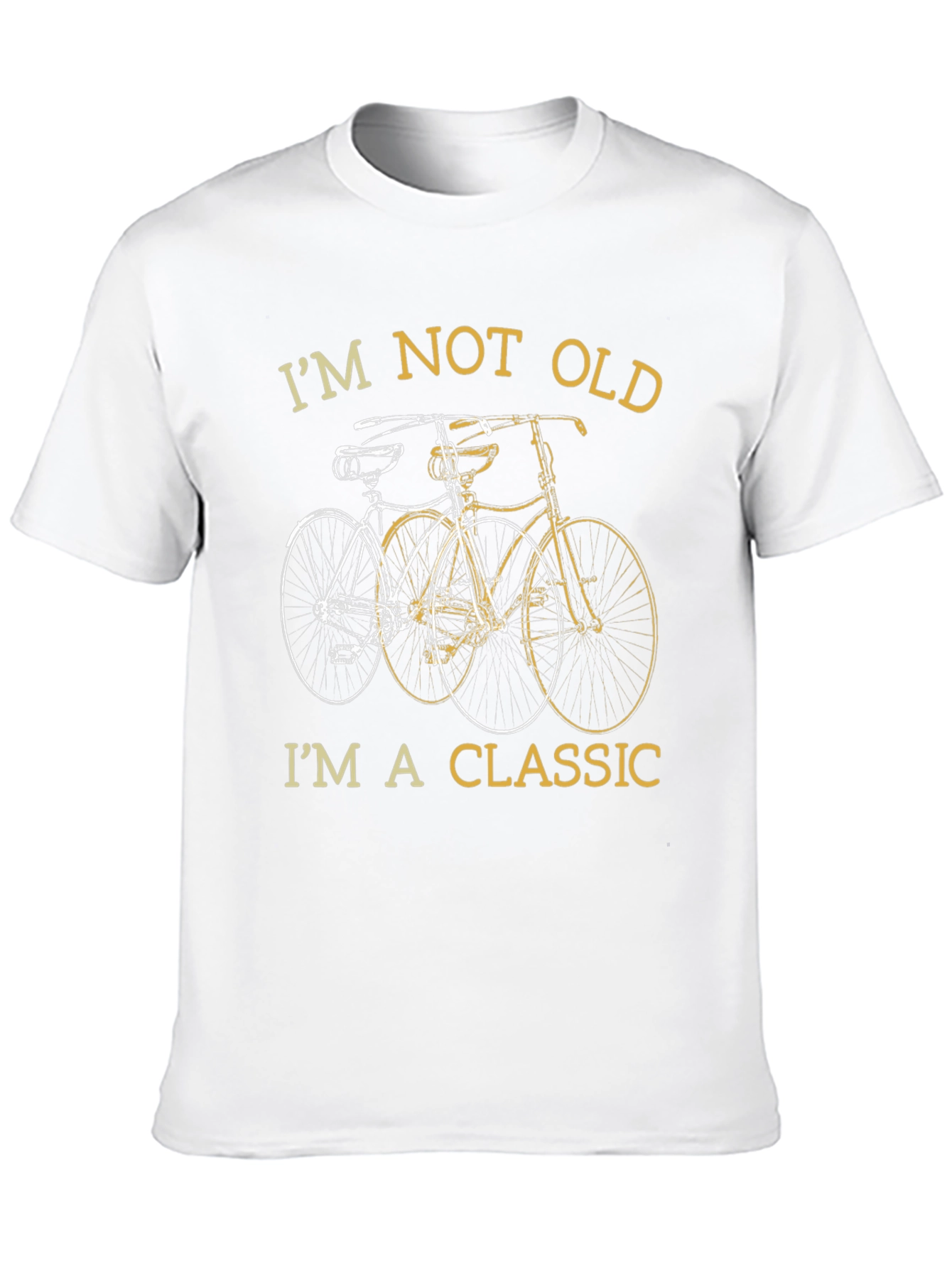 Black Classic Bicycle T-Shirt - "I'm Not Old, I'm A Classic" view 10