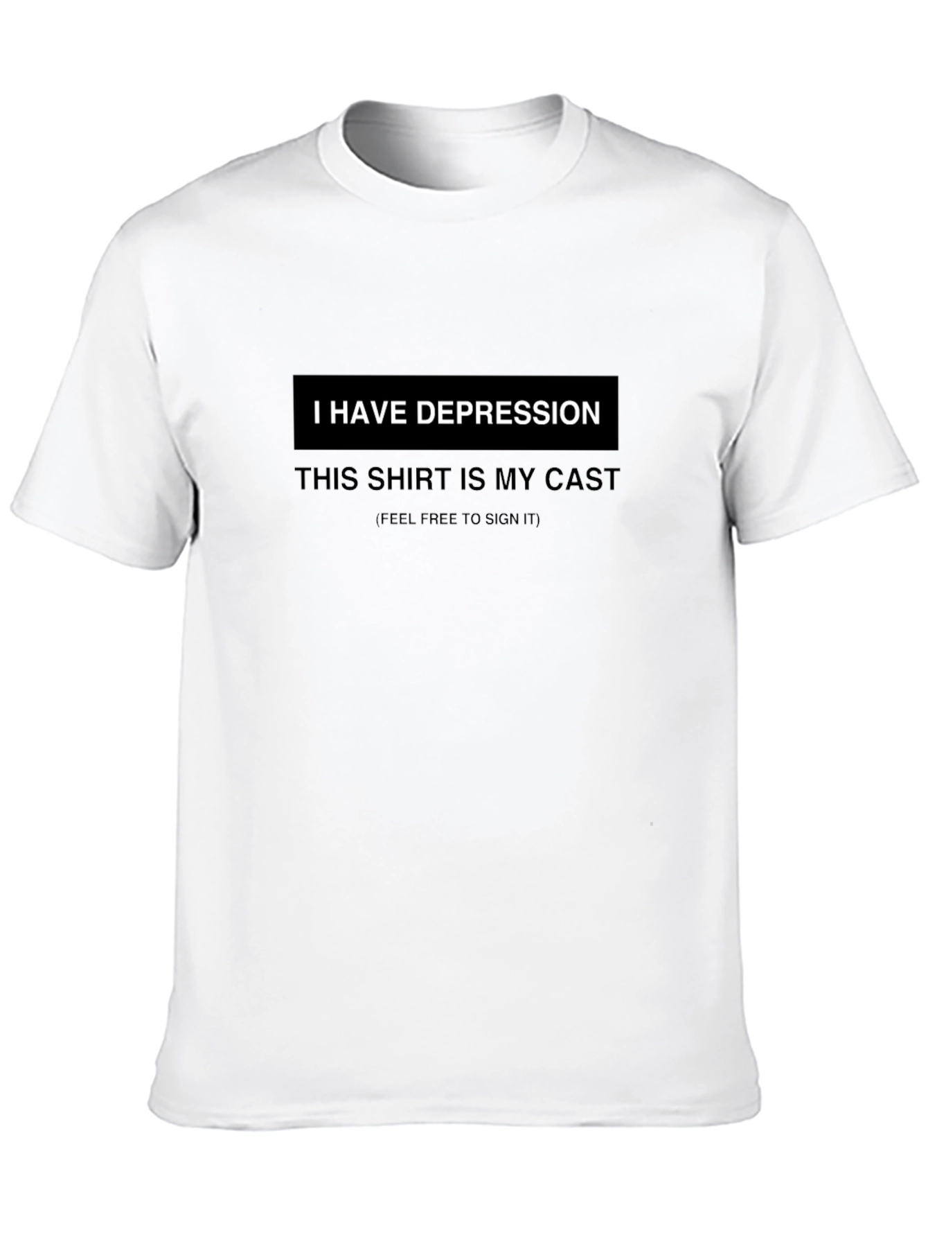 Black Depression Awareness T-Shirt - My Cast view 10