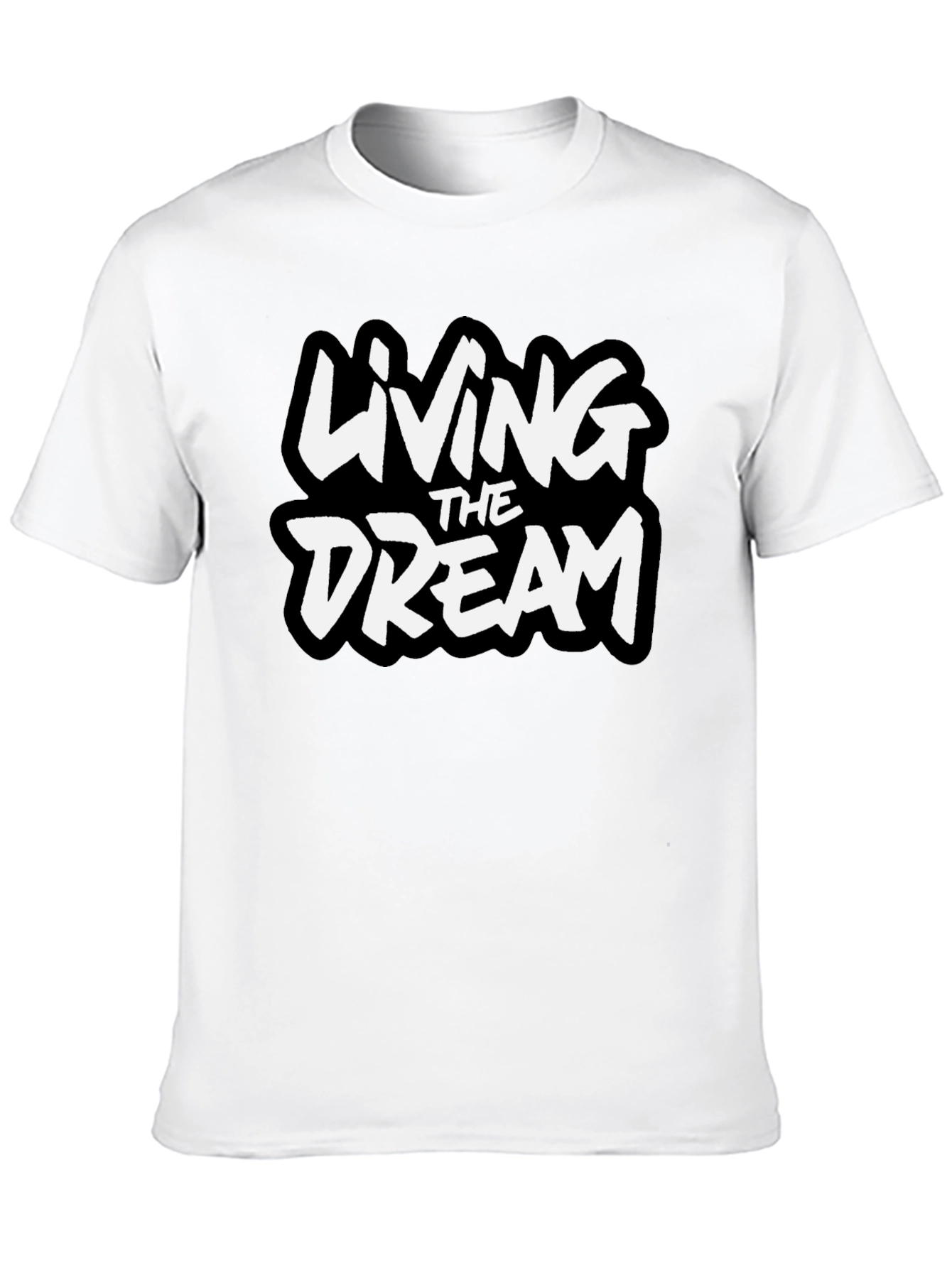 Black Living The Dream Graphic Tee - Black Cotton Blend view 10