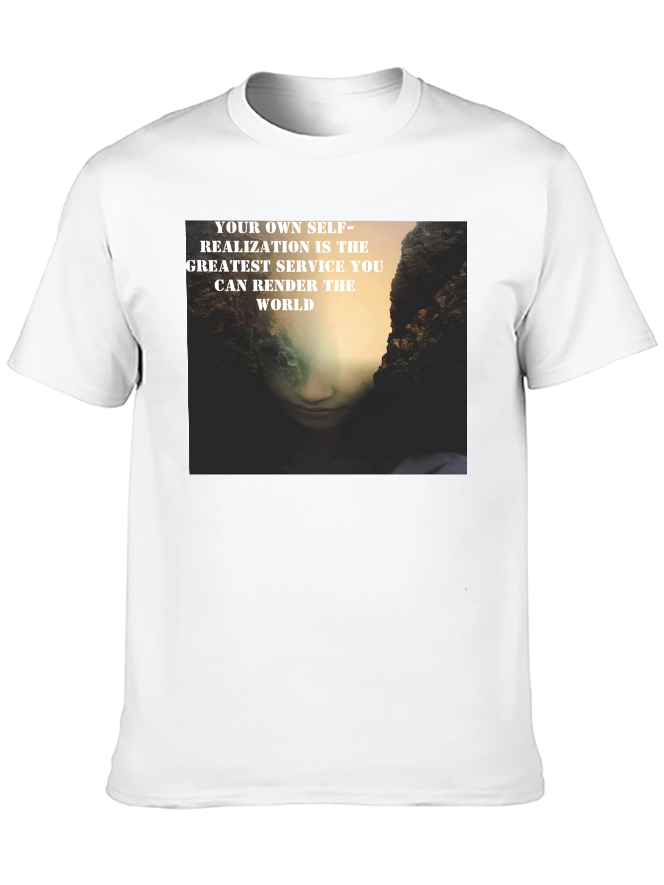 Black Self-Realization Graphic Print T-Shirt view 10