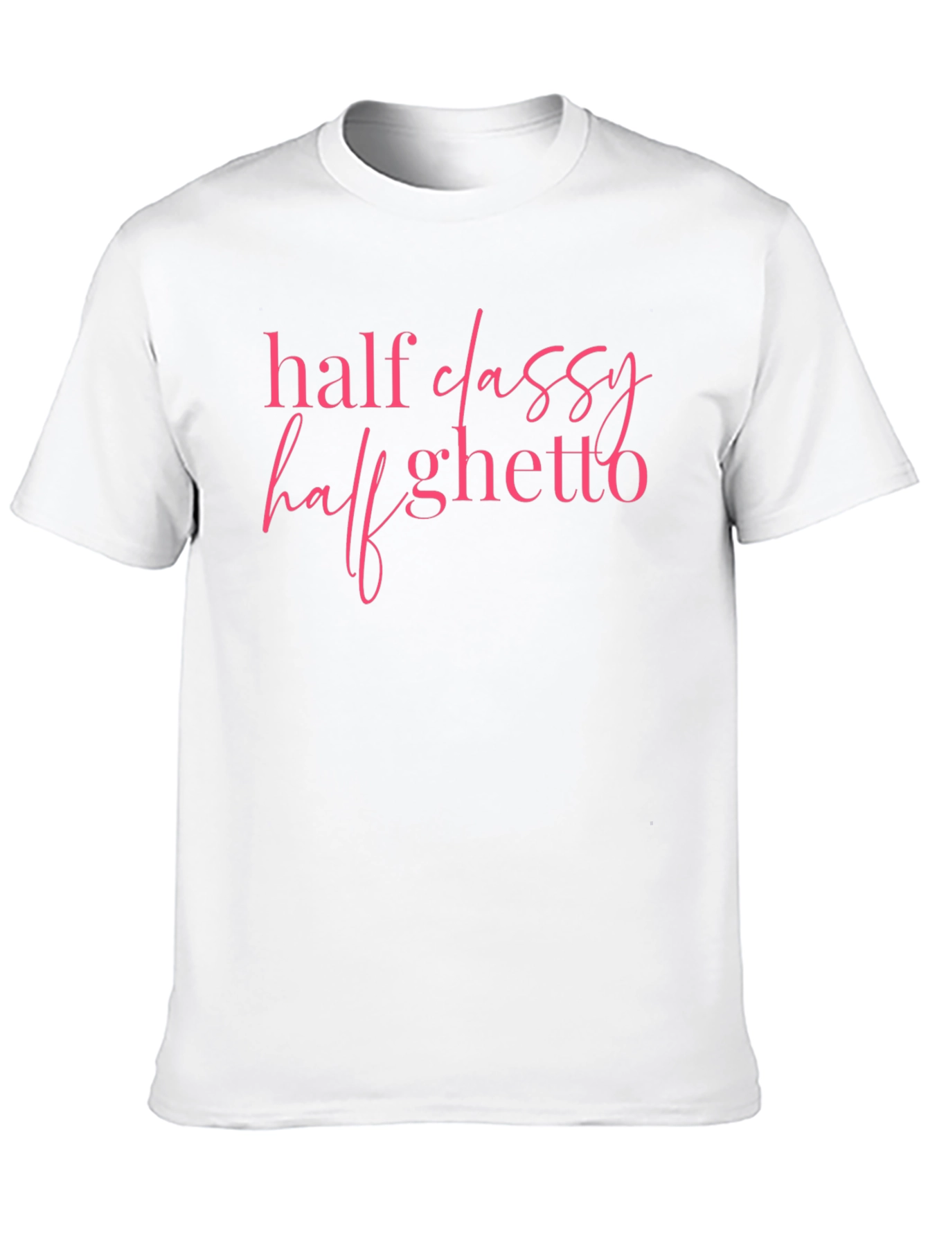 Black Half Classy Half Ghetto Graphic Tee view 10