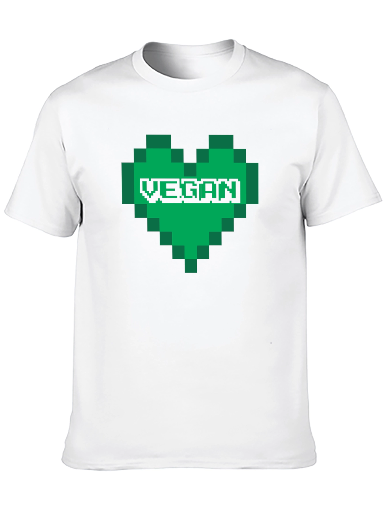 Black Vegan Pixel Heart T-Shirt view 10