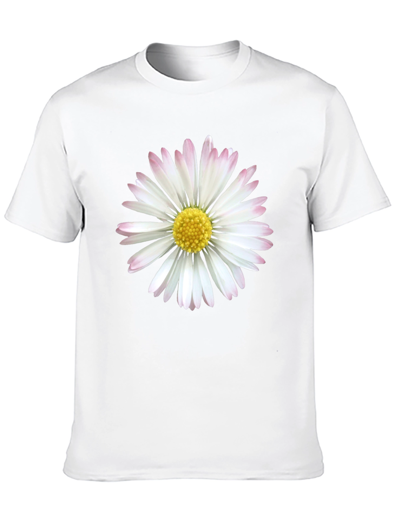 Black Daisy Flower Graphic Tee - Black Cotton Comfort view 10
