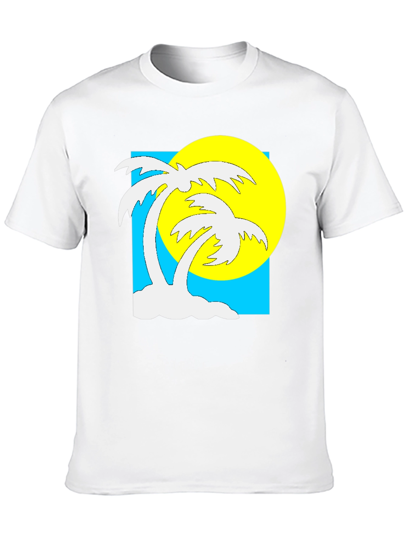 Black Tropical Palm Tree Graphic T-Shirt - Summer Vibes view 10