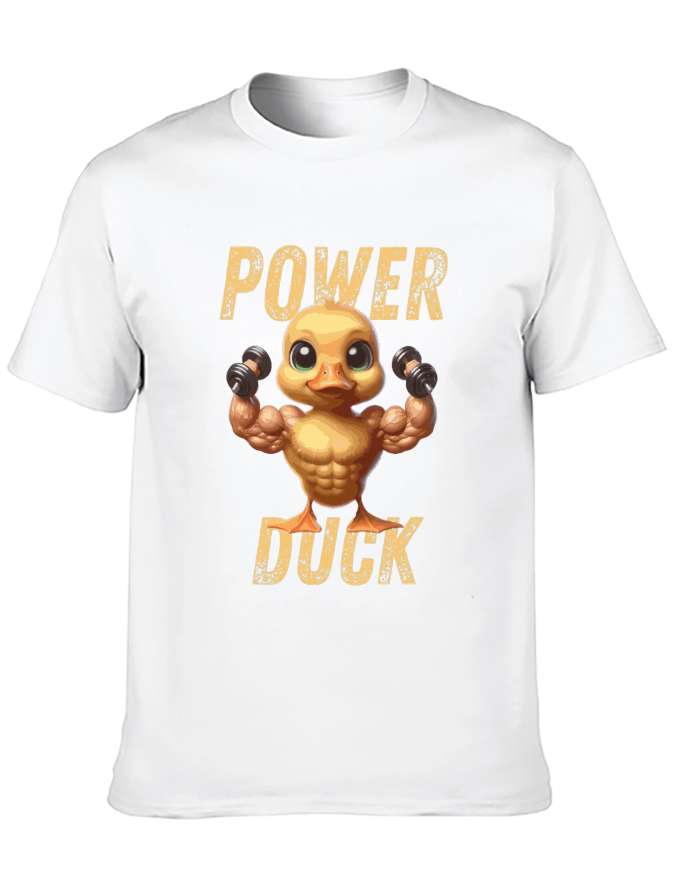 Black Power Duck Graphic T-Shirt - Fitness Humor Tee view 10