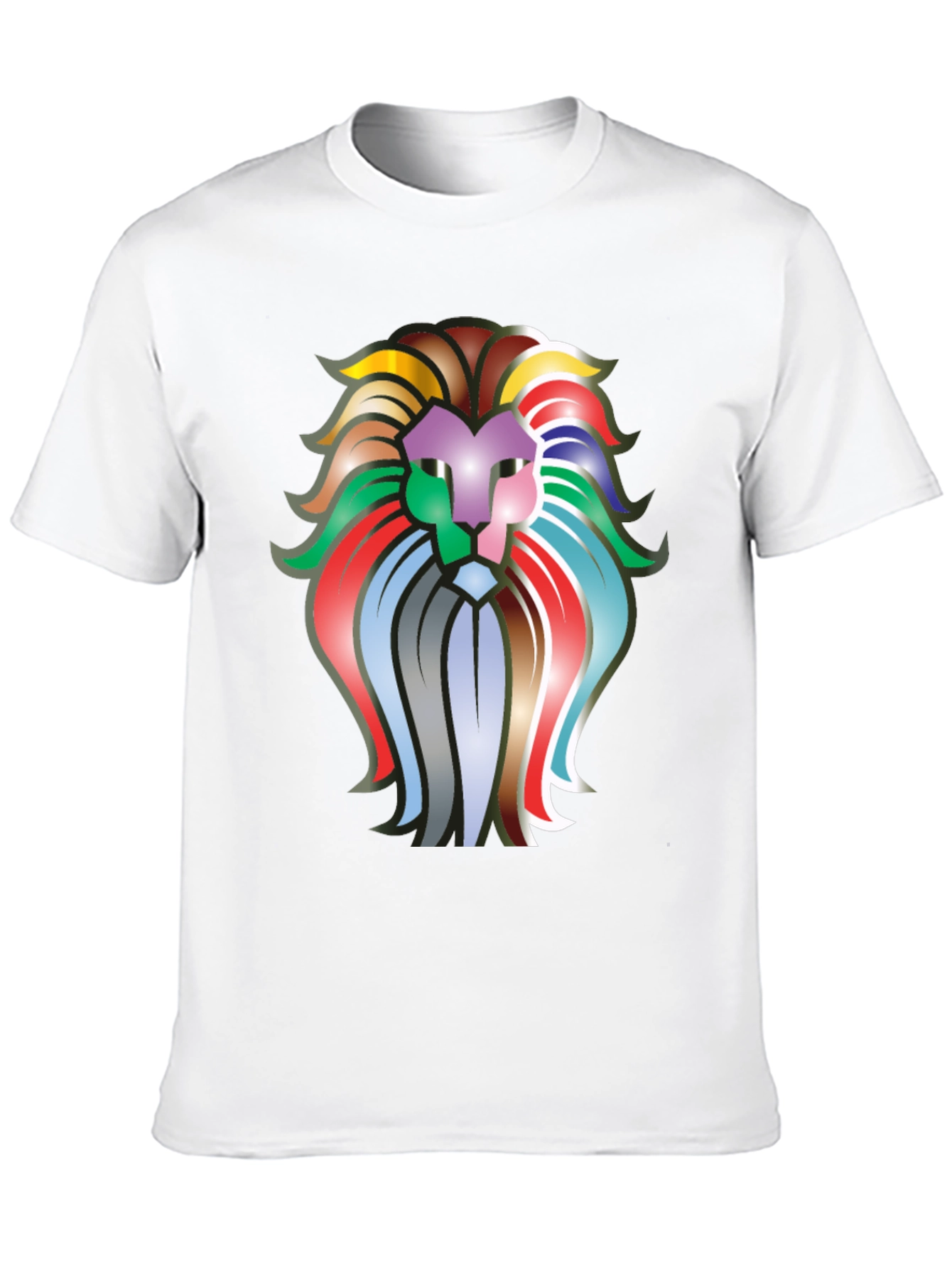 Black Colorful Lion Graphic T-Shirt - Bold Statement Tee view 10