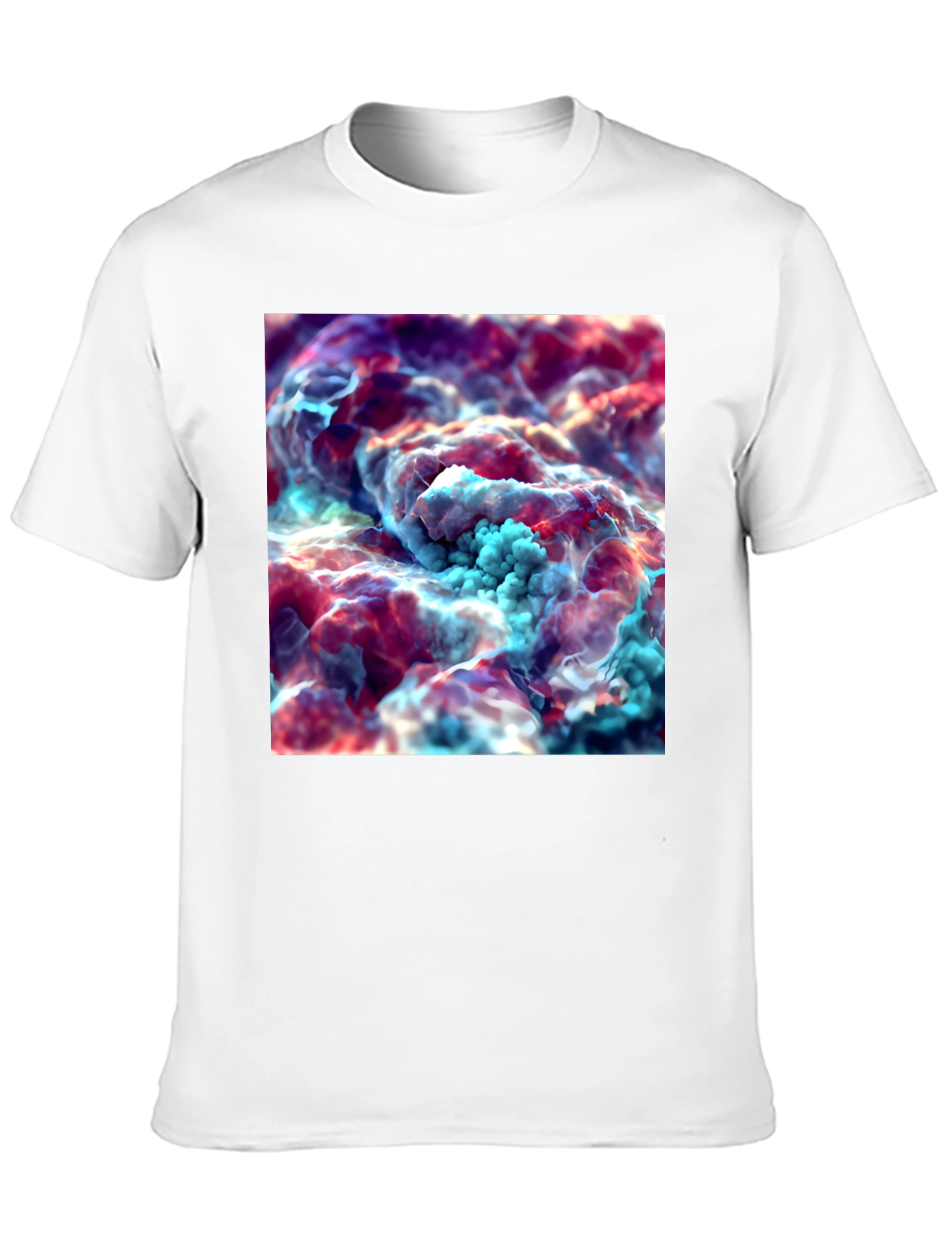 Black Abstract Cloudscape Graphic Tee - Unisex Black T-Shirt view 10