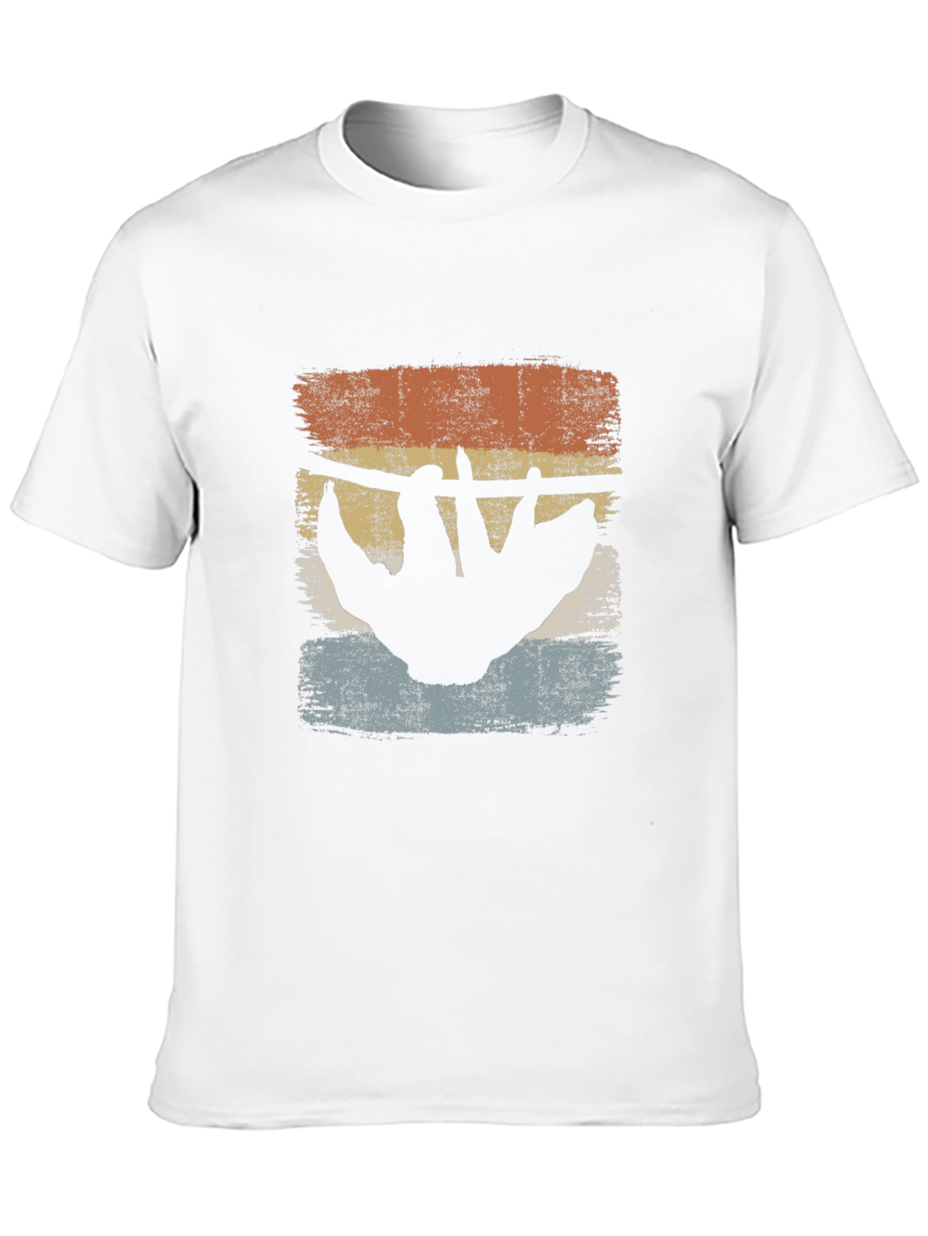 Black Retro Sloth Hangin' Around T-Shirt view 10