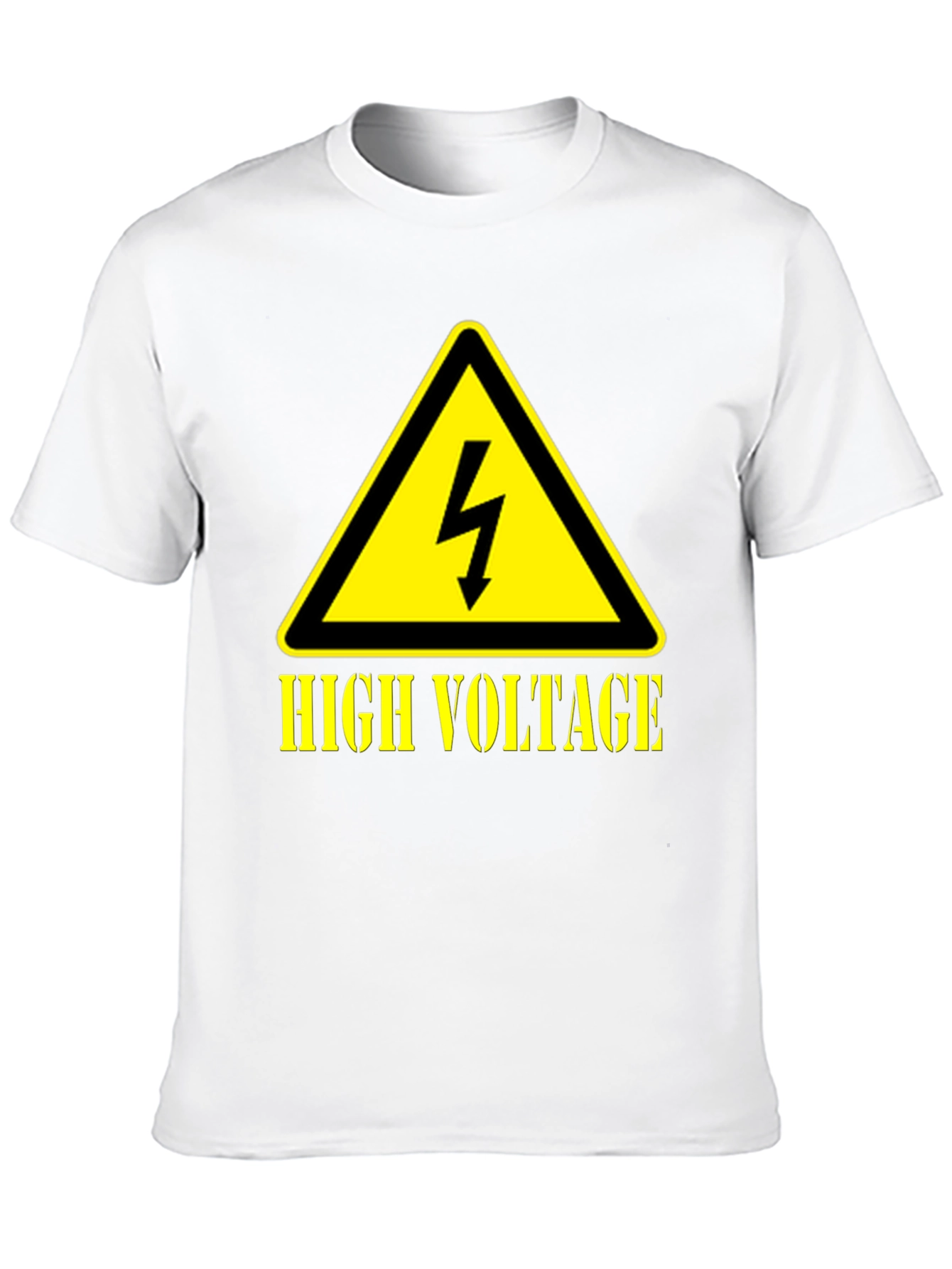 Black High Voltage Graphic T-Shirt, Black Cotton Tee view 10