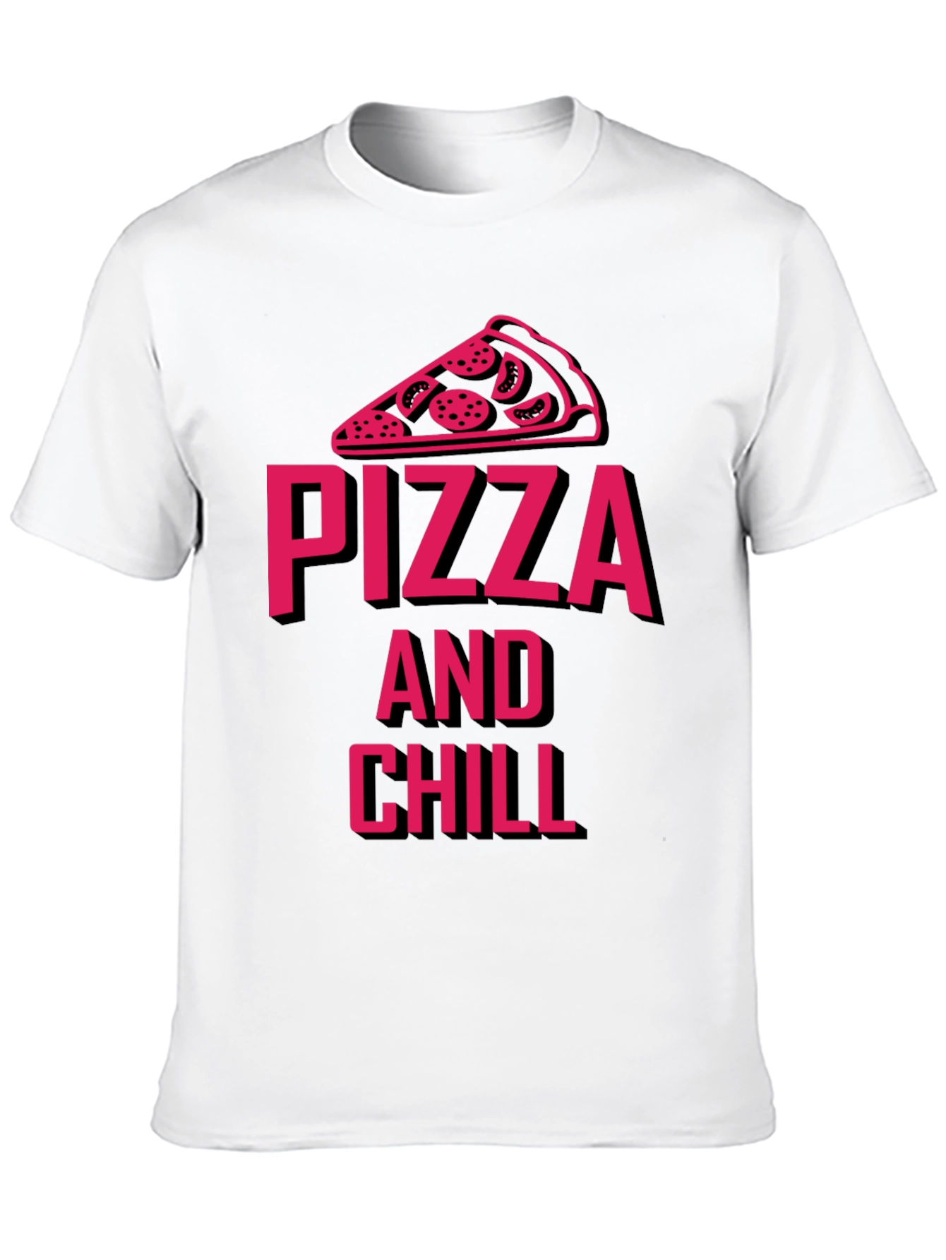 Black Pizza and Chill Graphic Tee - Unisex view 10