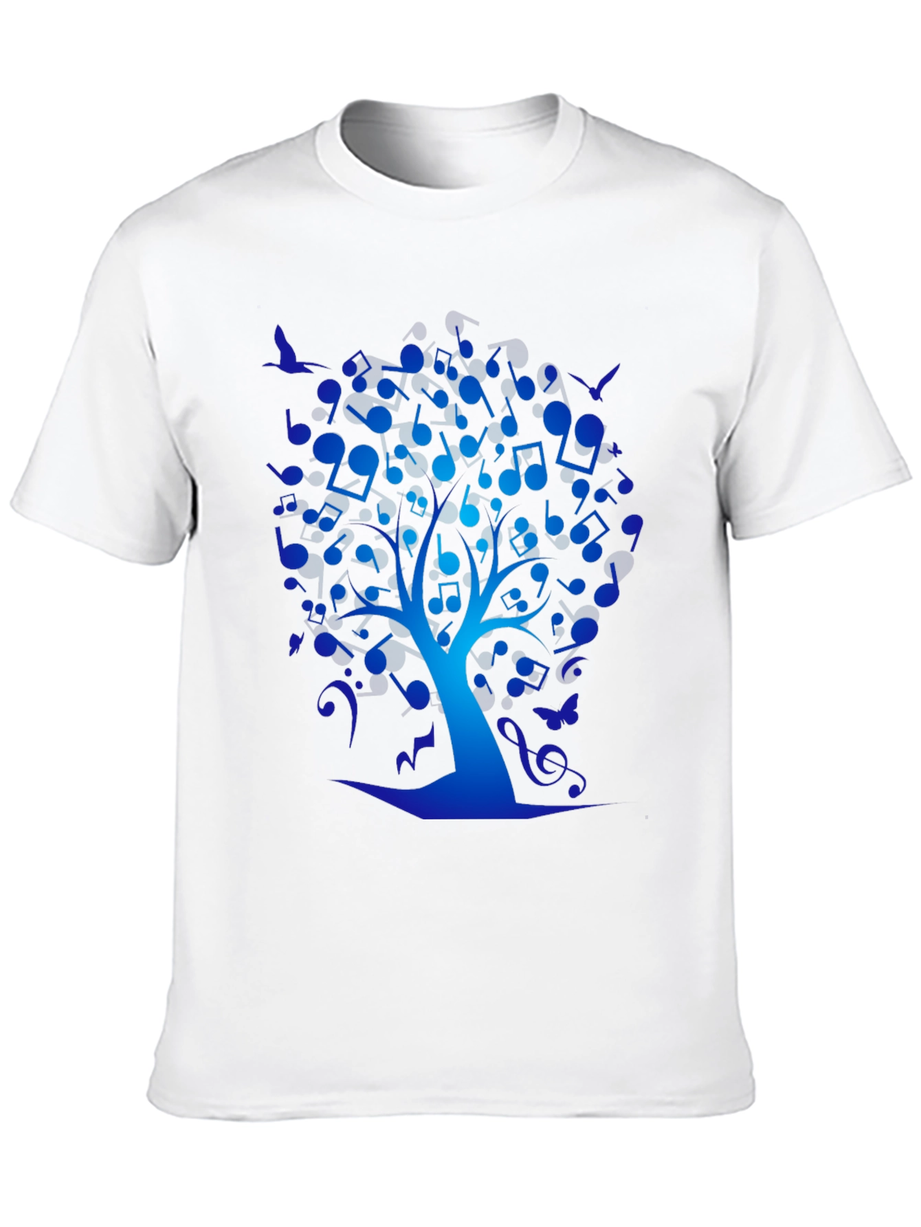 Black Musical Tree Graphic Tee - Black Cotton T-Shirt view 10