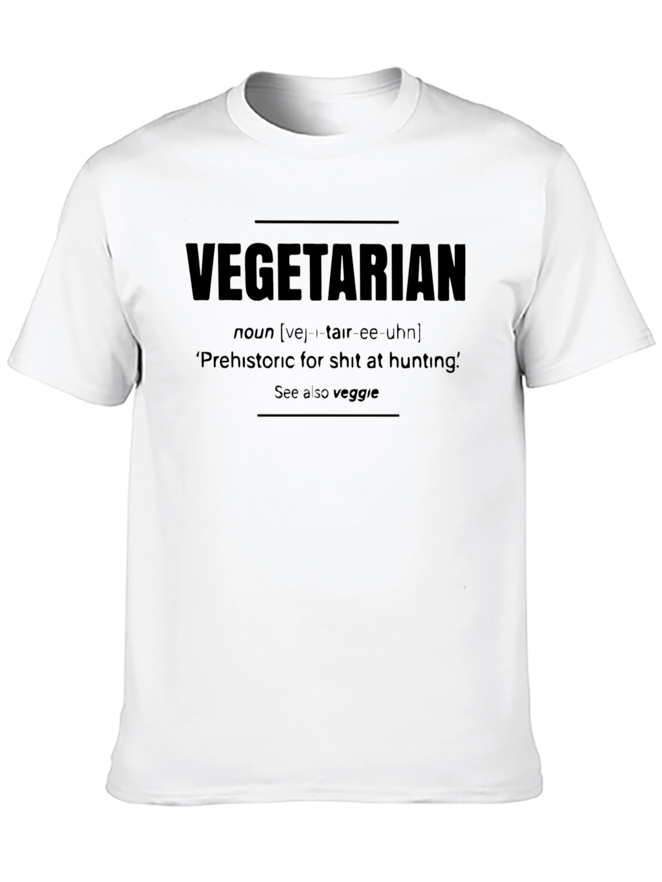 Black Vegetarian Definition Graphic T-Shirt view 10