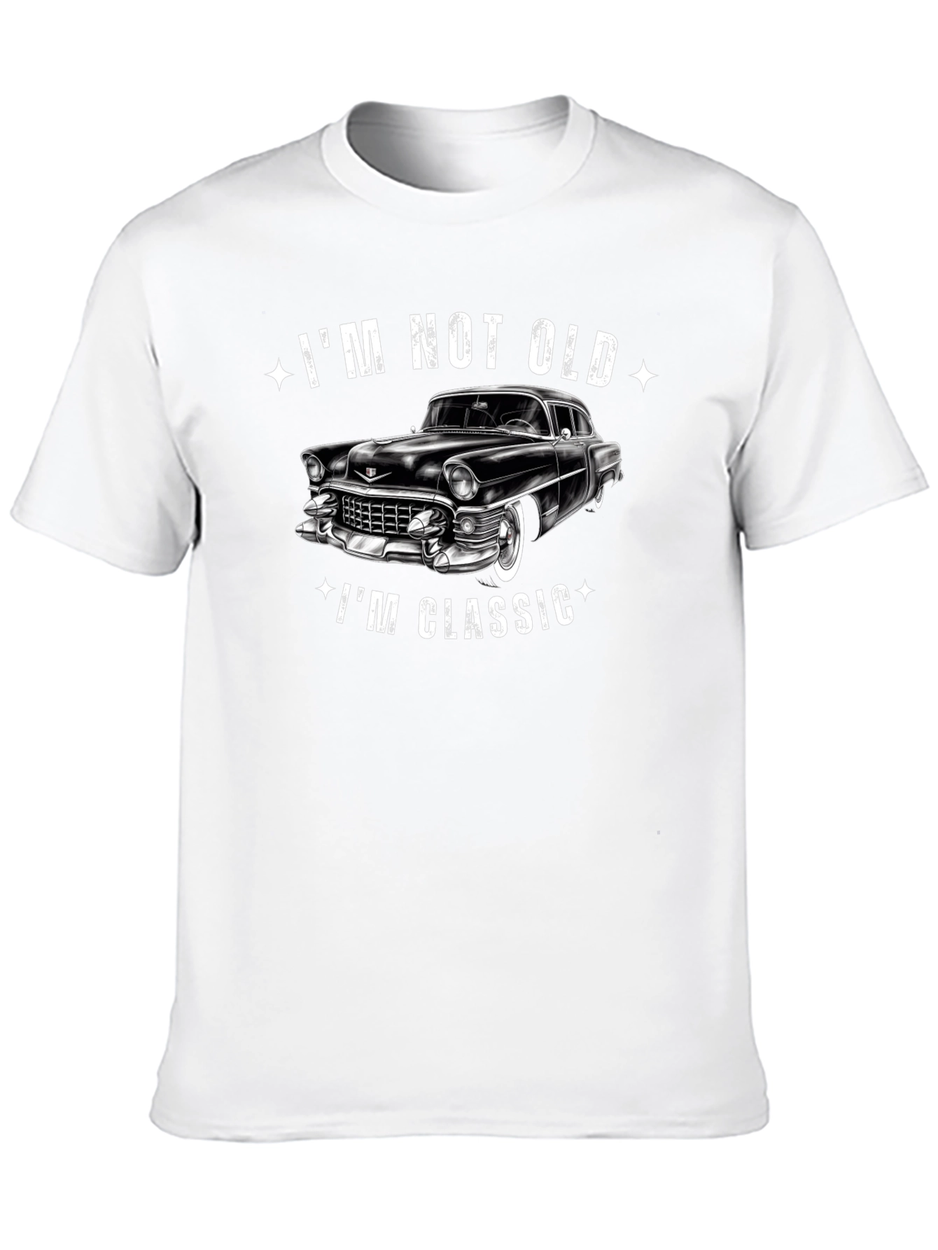 Black I'm Not Old I'm Classic Car Graphic Black T-Shirt view 10